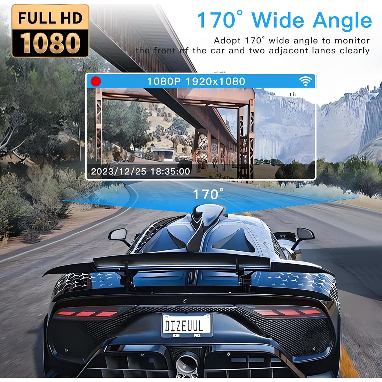 Cámara Dash 360° TOPGOOSE 4 Canales FHD 1080P con 64GB