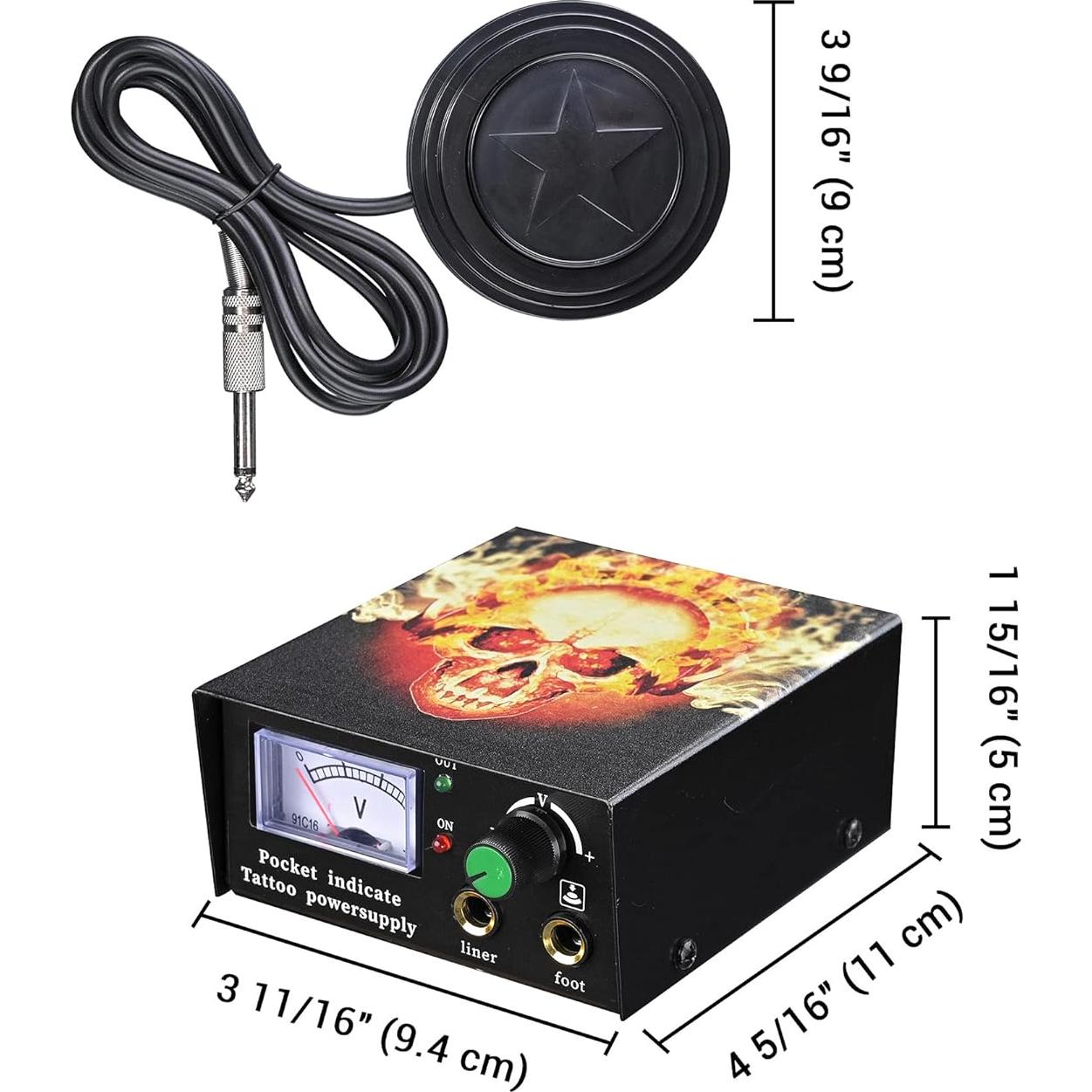 Kit de Tatuaje Completo AW - 2 Máquinas, 40 Tintas, Accesorios