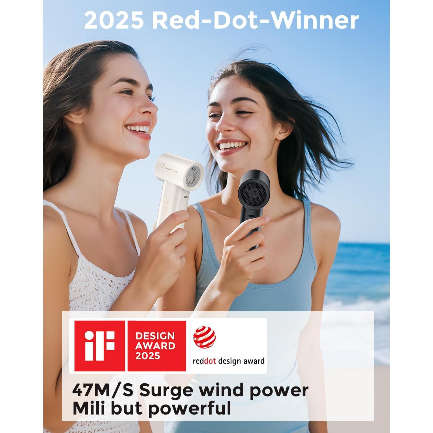 Ventilador Mini Portátil DooGooCoo K66-B1 80000RPM Recargable