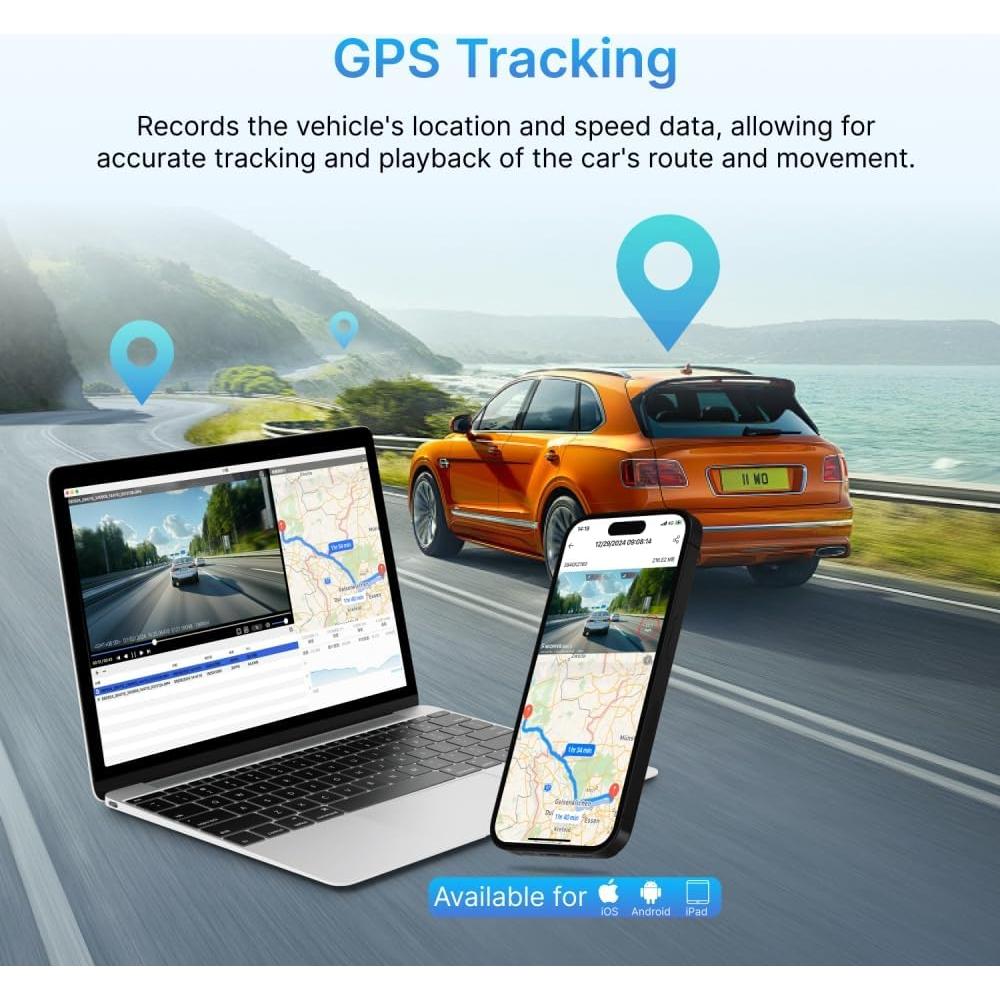 Cámara de Tablero Miofive Mini S 4K UHD con GPS y Wi-Fi