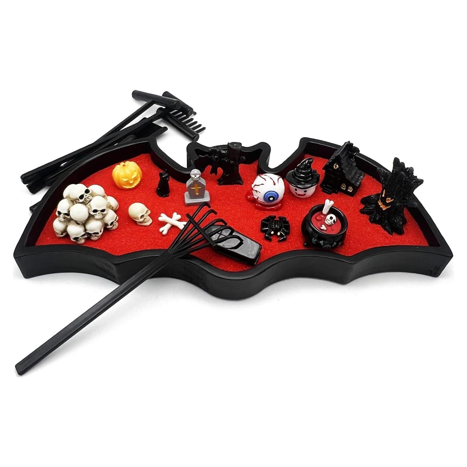 Kit de Jardín Zen Murciélago Kocris Casa Halloween 15 Figuras