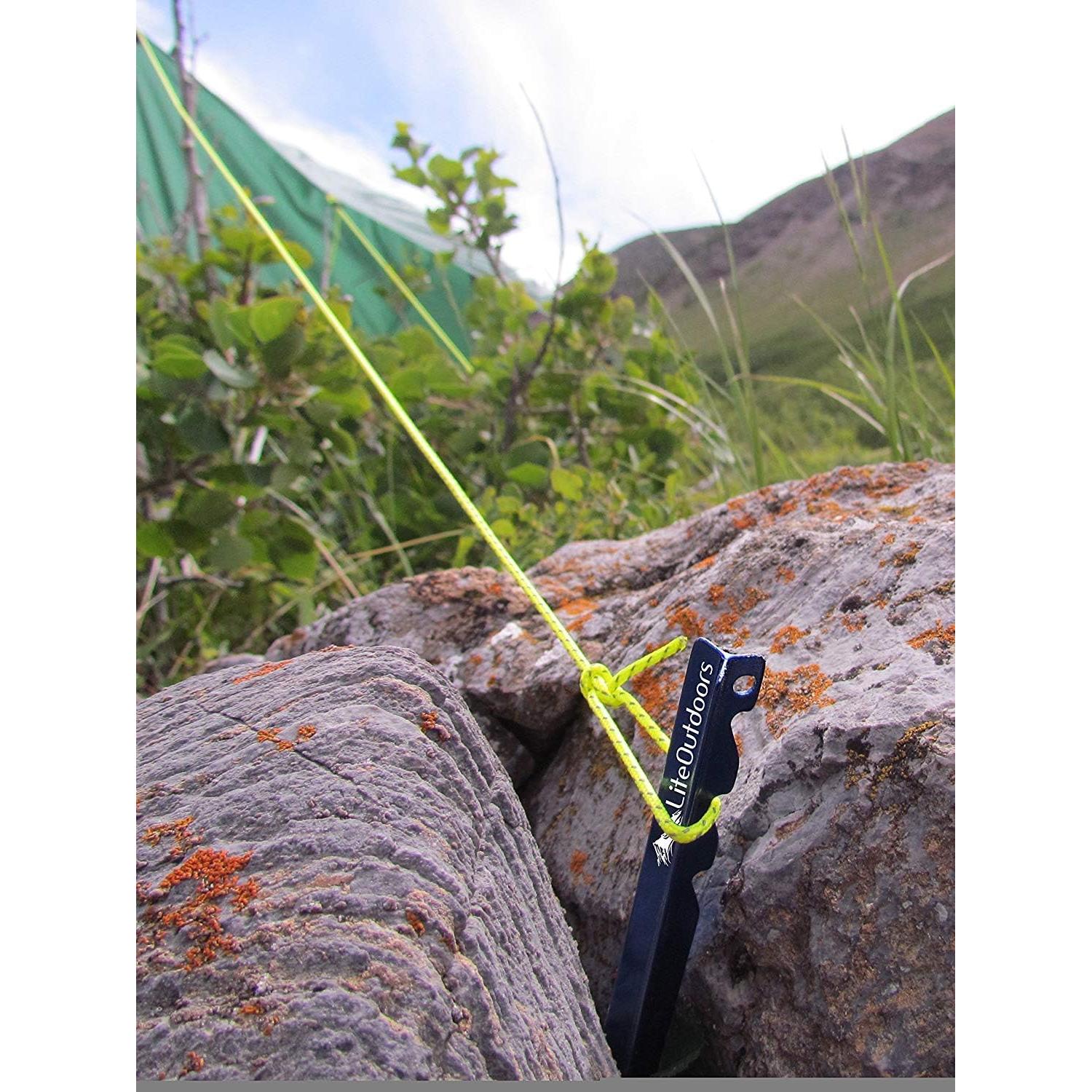 Kit de Estacas de Tienda LiteOutdoors - 8 Estacas Aluminio 7075