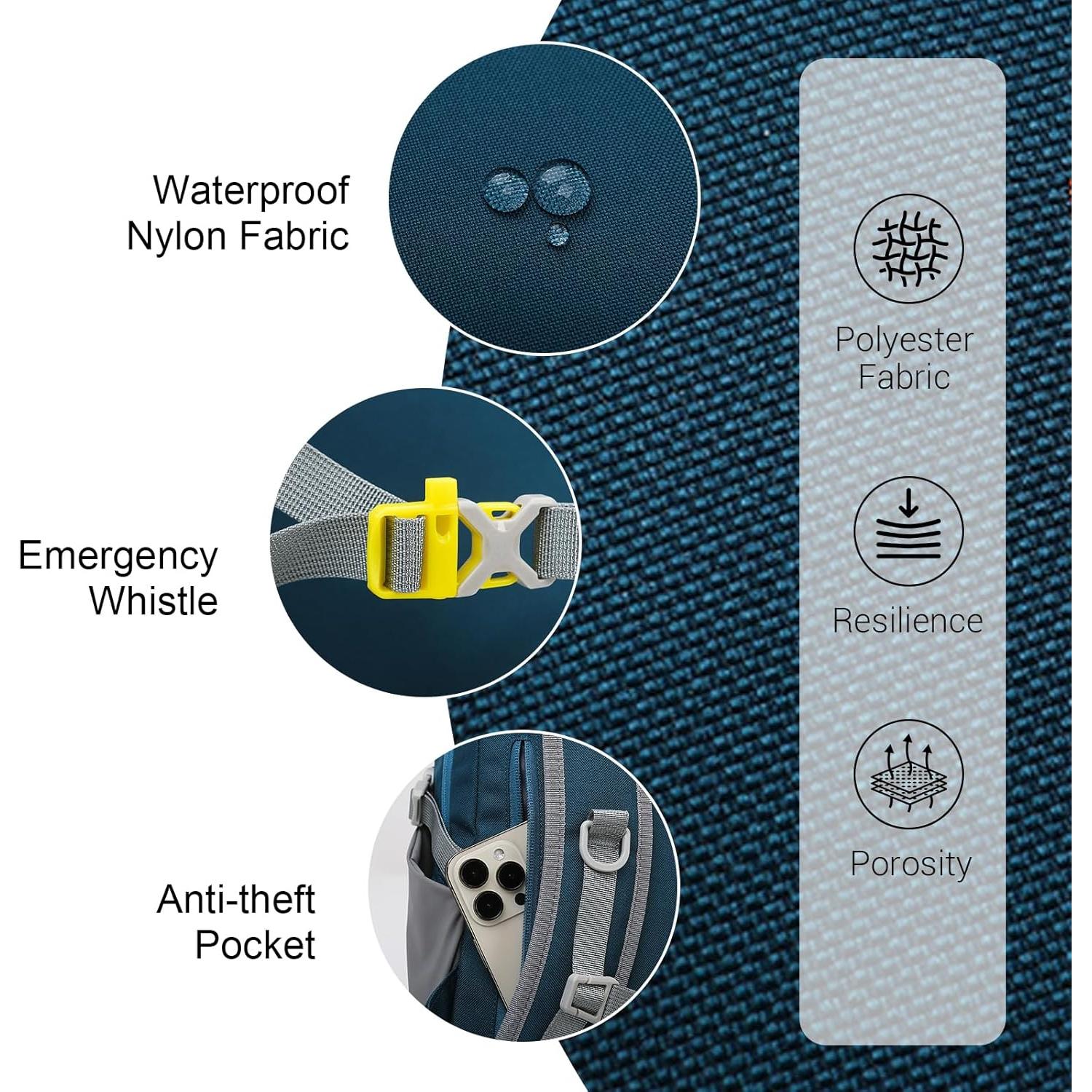 Mochila de Senderismo 12L Outplea Azul Unisex Ligera