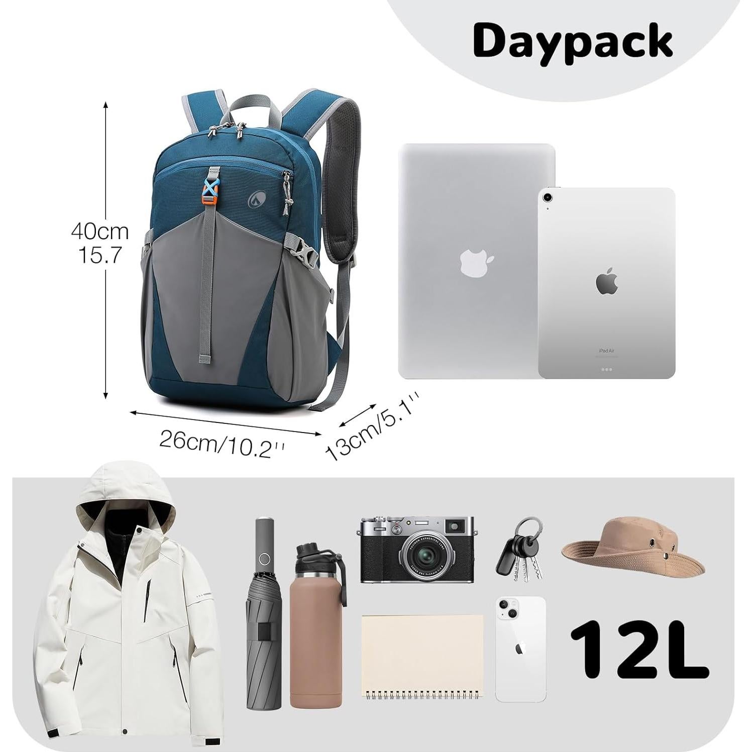 Mochila de Senderismo 12L Outplea Azul Unisex Ligera