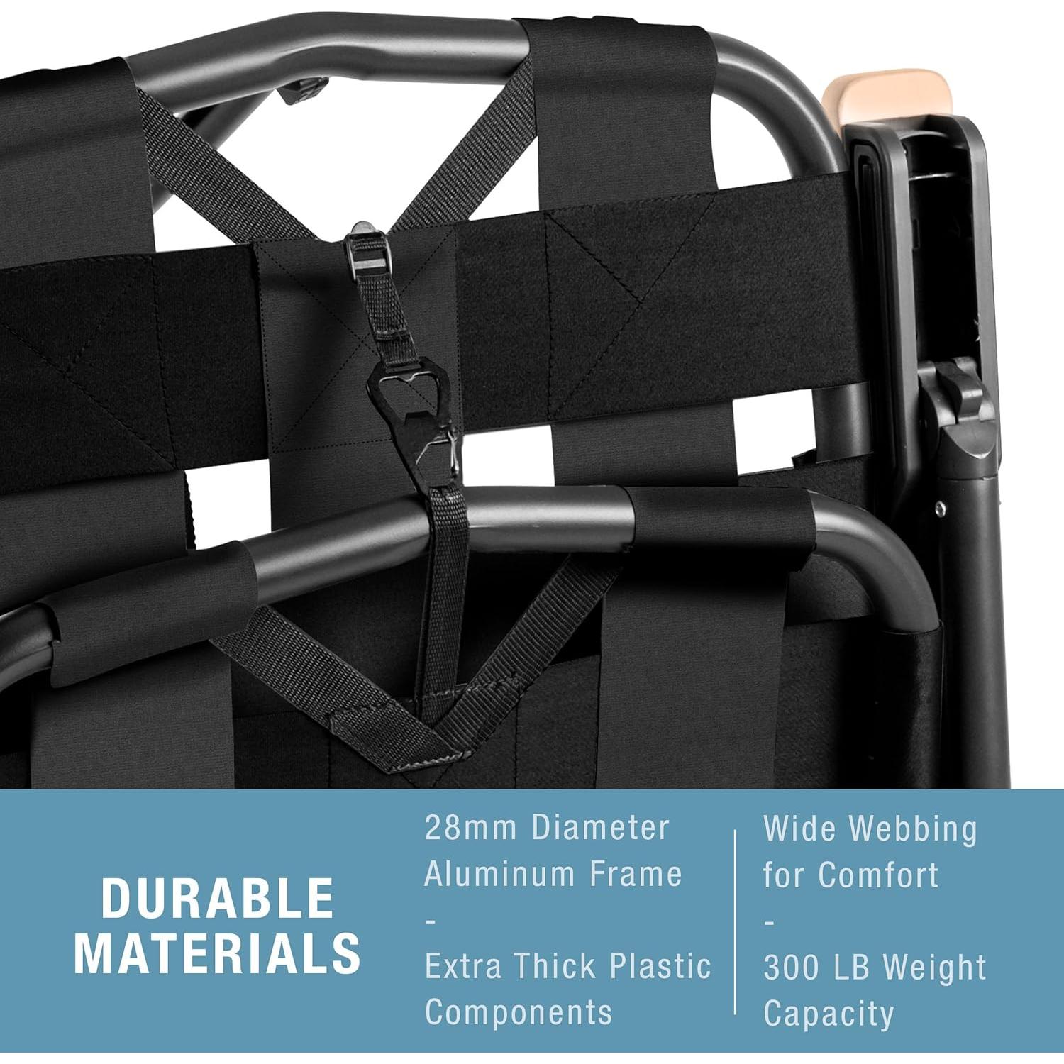 Silla Plegable Exterior CleverMade Kove - Negro Medianoche