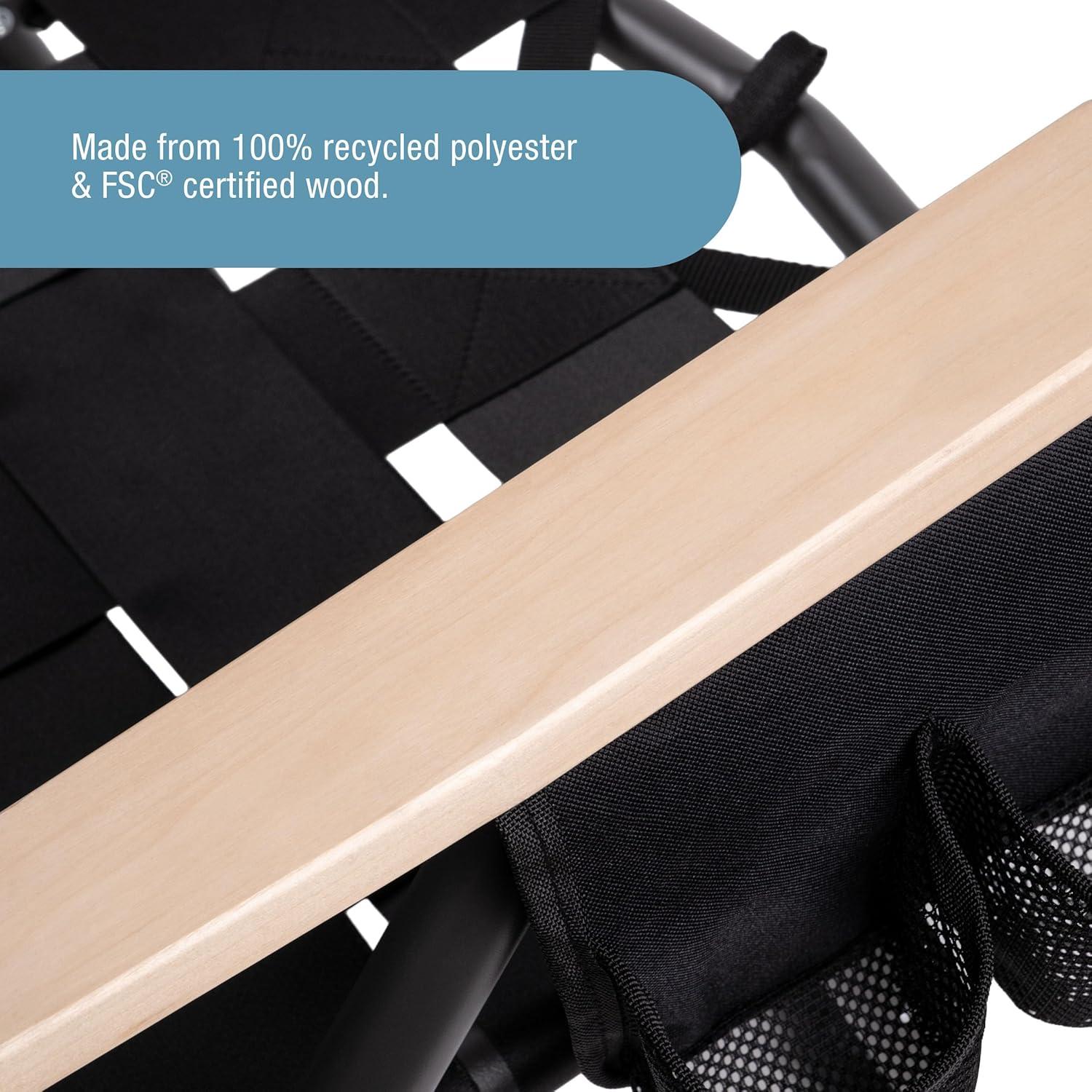 Silla Plegable Exterior CleverMade Kove - Negro Medianoche