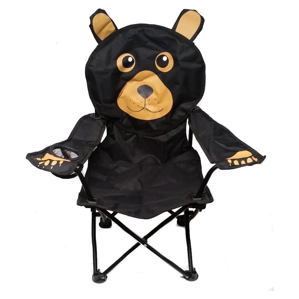 Silla de Camping Plegable para Niños Wilcor - Oso Negro