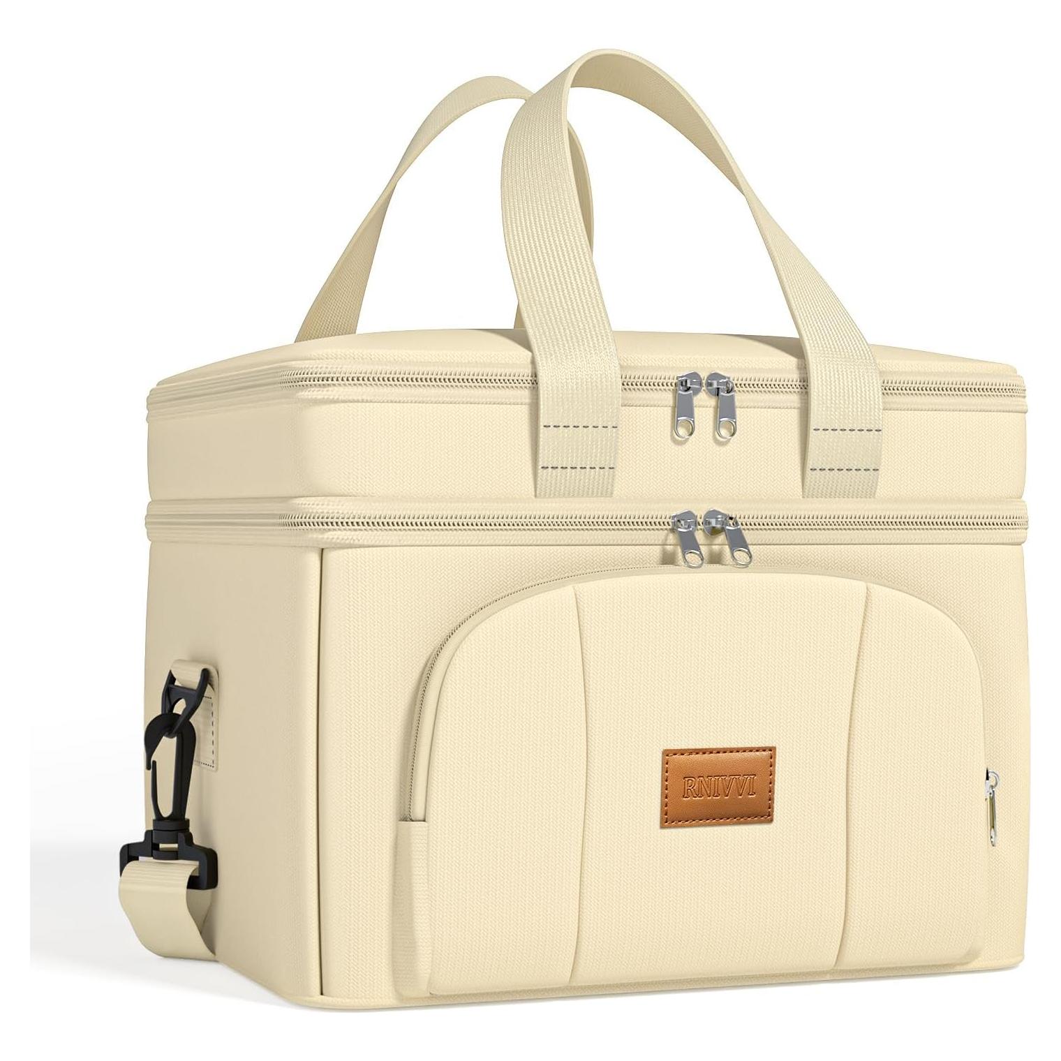 Bolsa Térmica Rnivvi 12L para Almuerzo, Aislada, Blanca