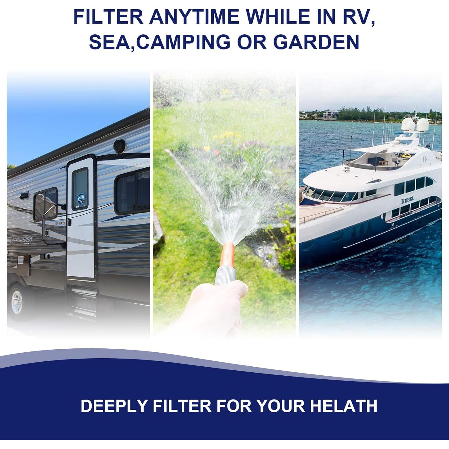 Filtro de Agua Inline PAULINN RV - 2 Unidades, Reduce Cloro