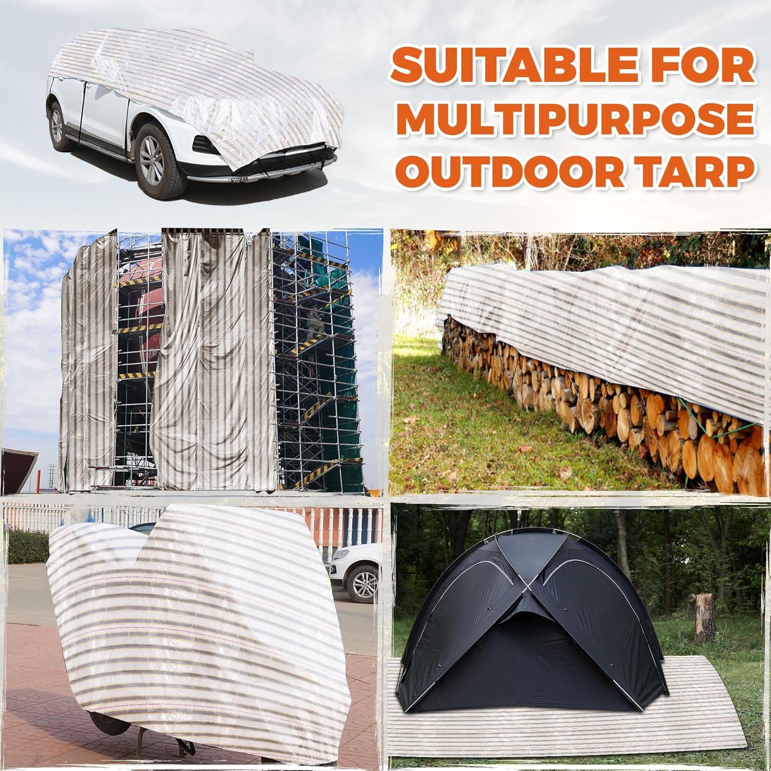 Lona Impermeable EMEKIAN 1.98x1.98m Alta Resistencia UV