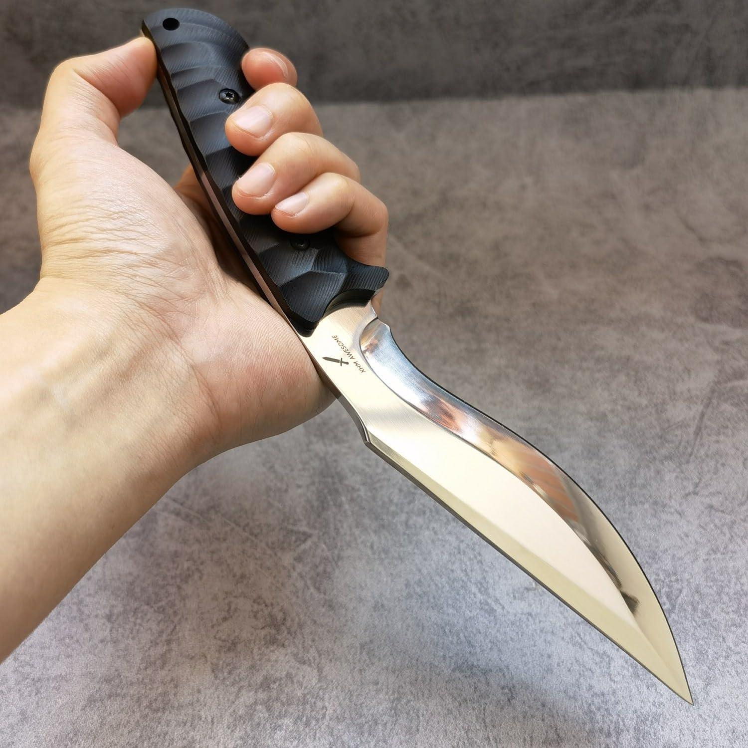 Cuchillo Kukri XHM Awesome 25.4 cm Acero 9Cr18Mov con Funda Kydex