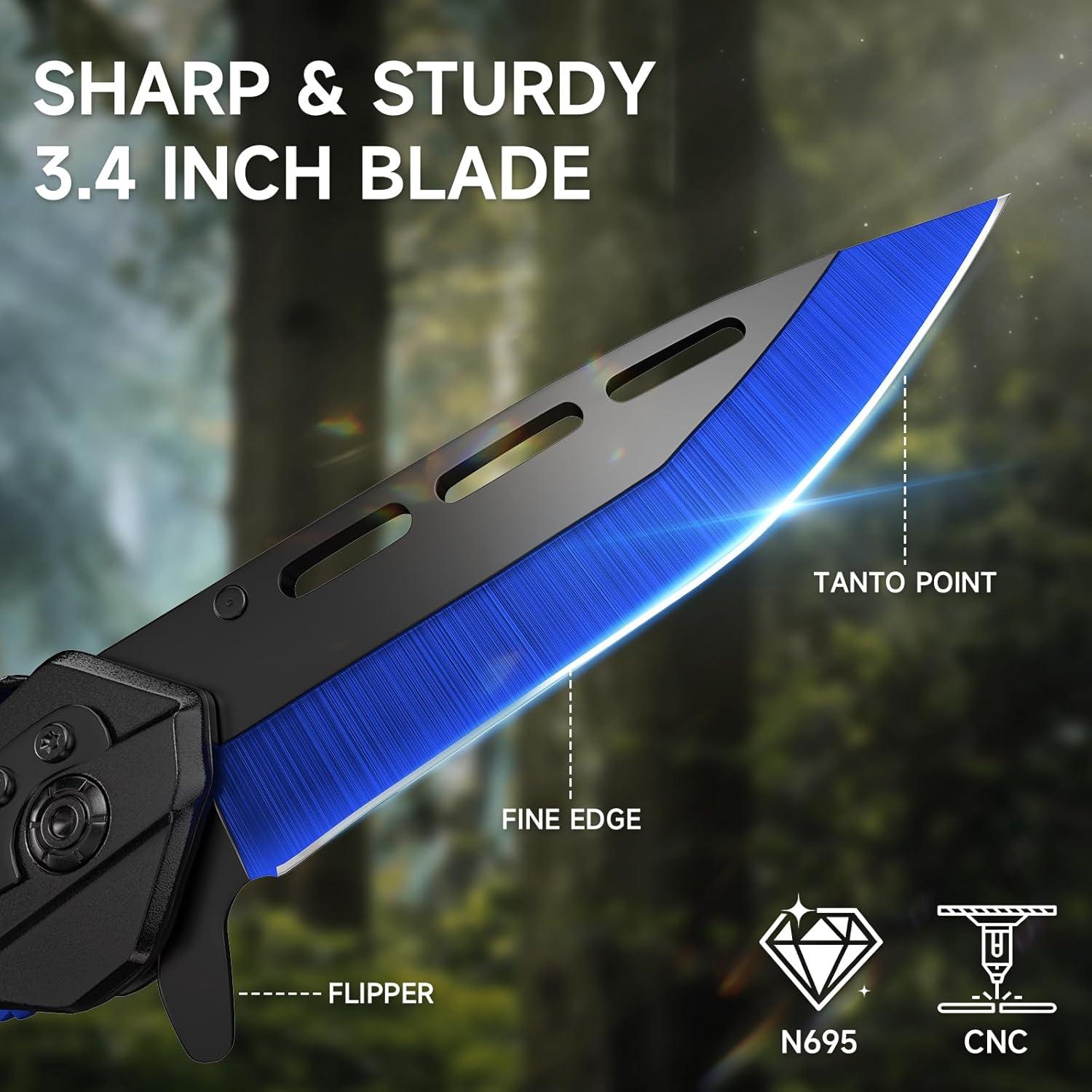 Cuchillo de Bolsillo Plegable GUANYISTO 20.3 cm Acero Inoxidable