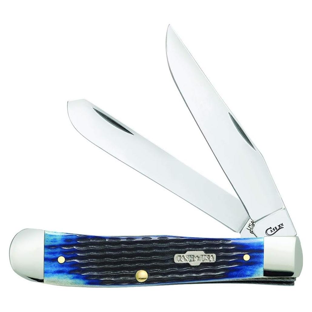 Cuchillo de bolsillo Case 2800 Hueso Azul 10.5 cm Plegable