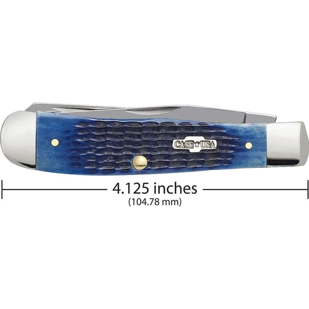 Cuchillo de bolsillo Case 2800 Hueso Azul 10.5 cm Plegable