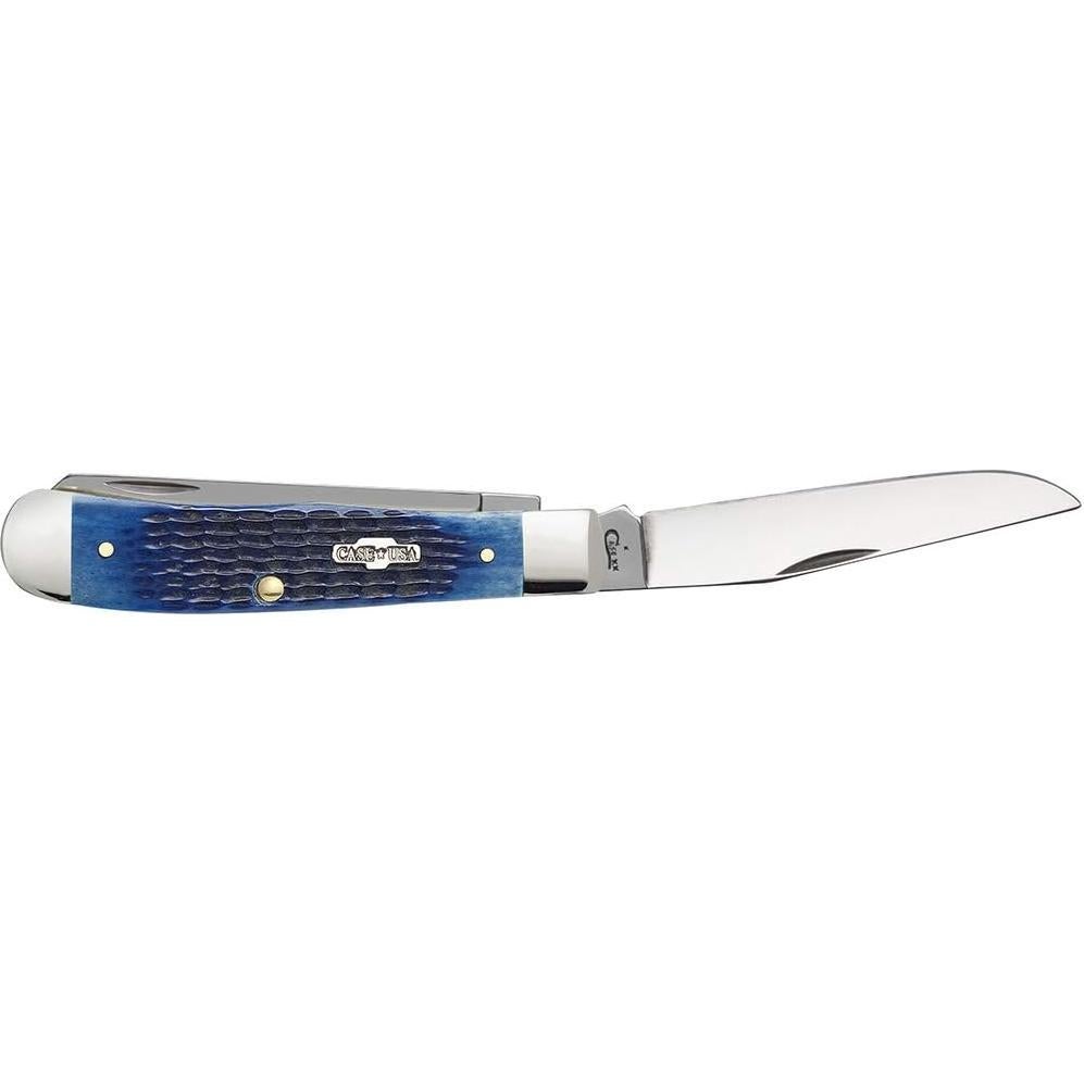 Cuchillo de bolsillo Case 2800 Hueso Azul 10.5 cm Plegable