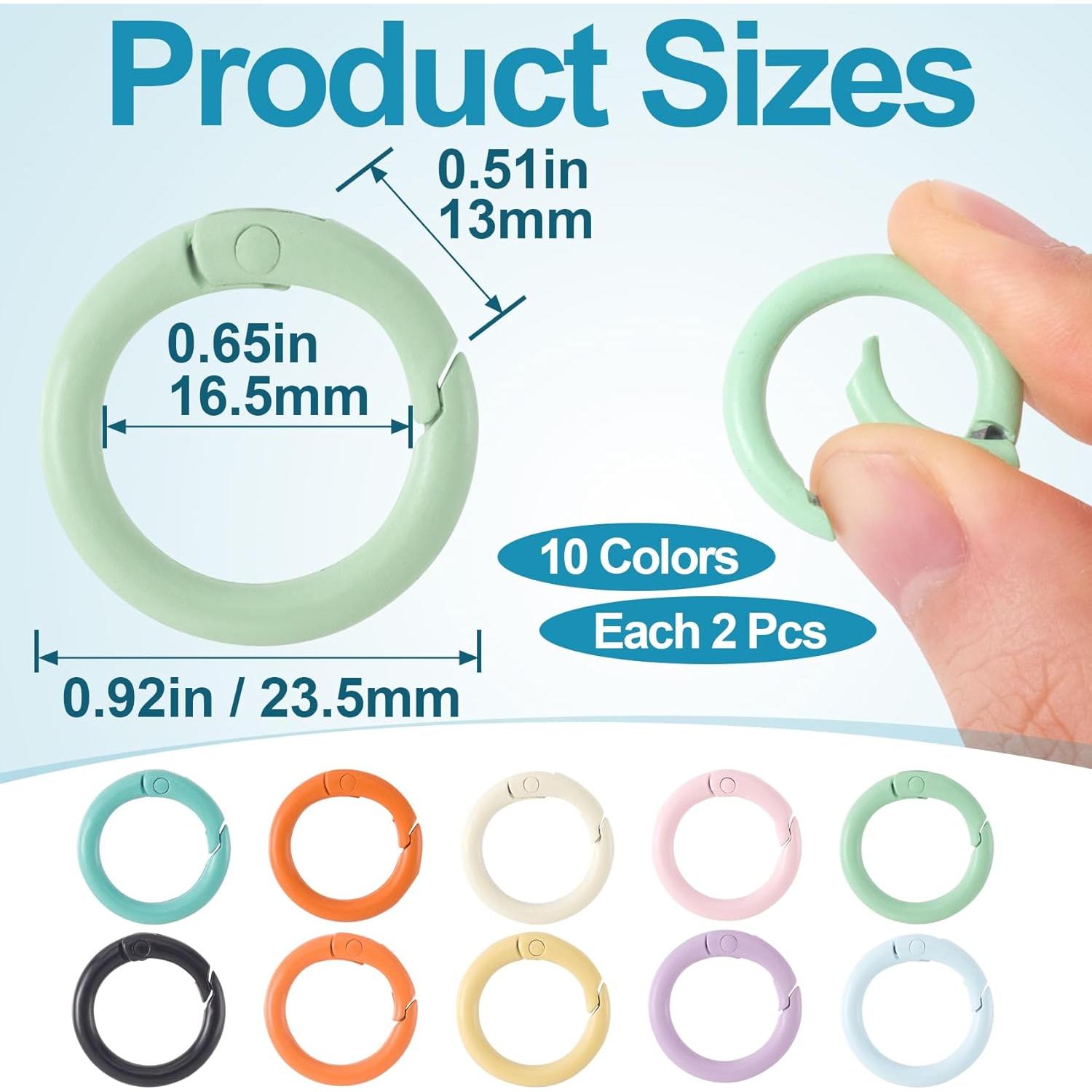 Anillos O de Primavera Winsyison 20pcs 23.5mm Zinc Multicolor