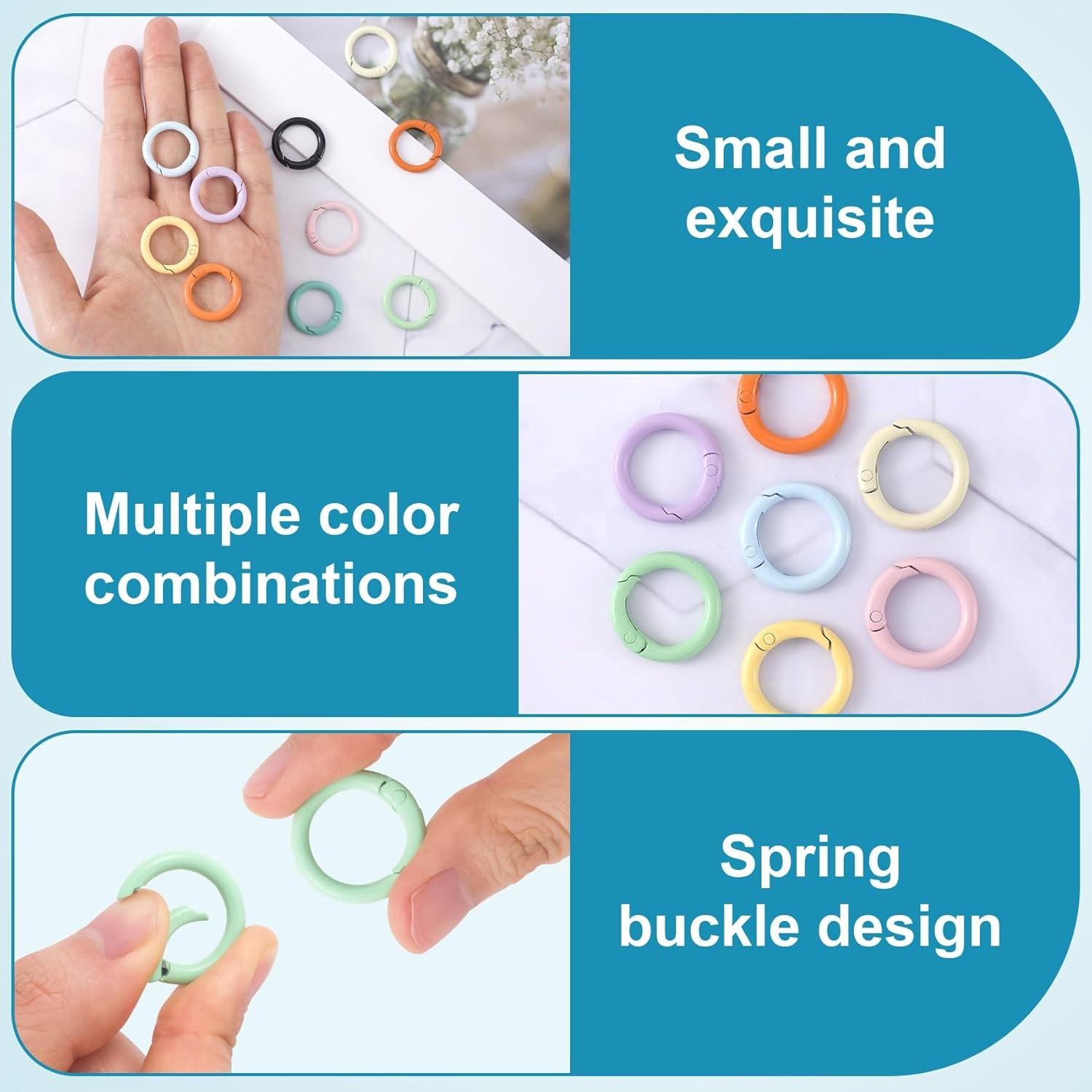 Anillos O de Primavera Winsyison 20pcs 23.5mm Zinc Multicolor