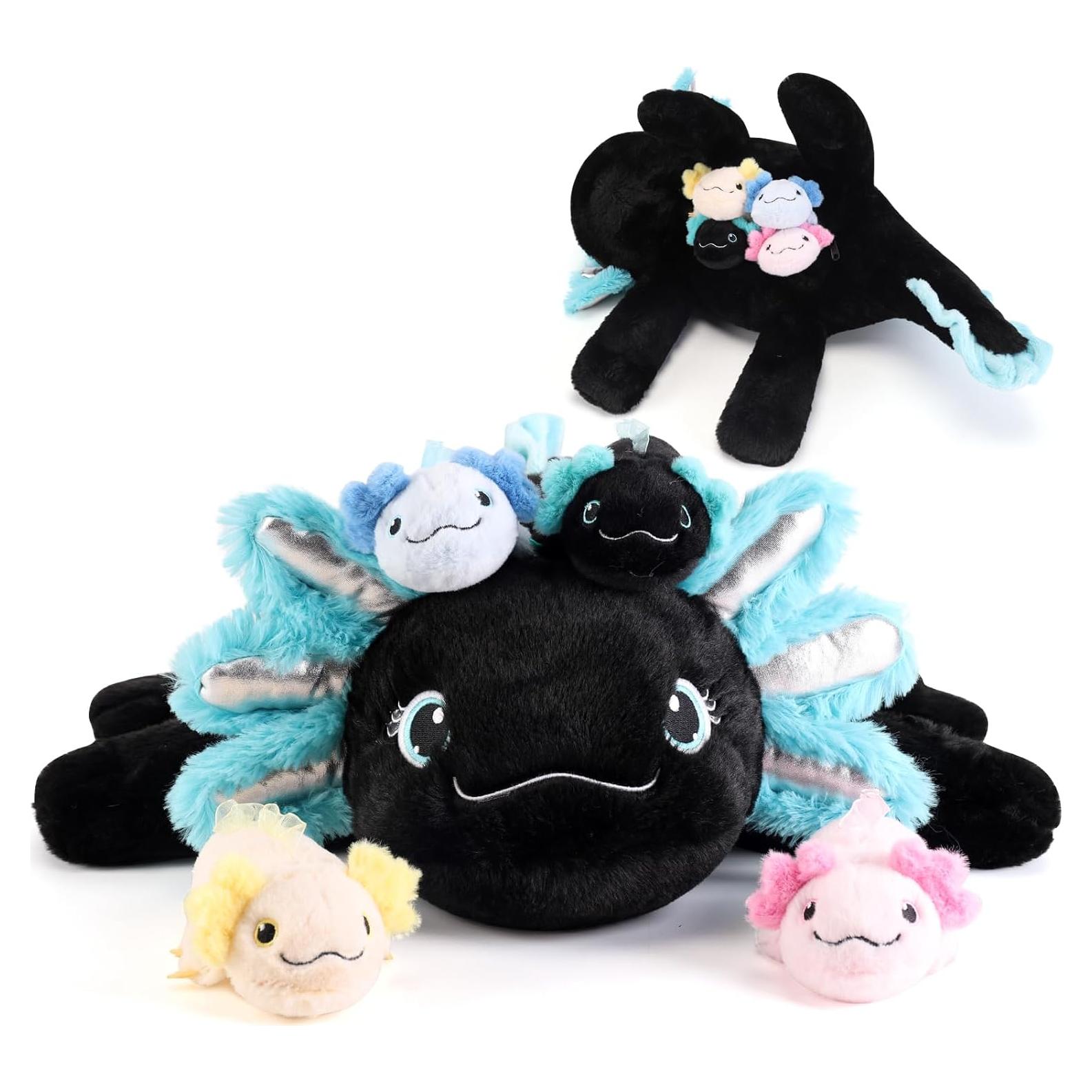 5 Piezas de Peluche Axolotl Mamá con Bebés - Juguete para Niños