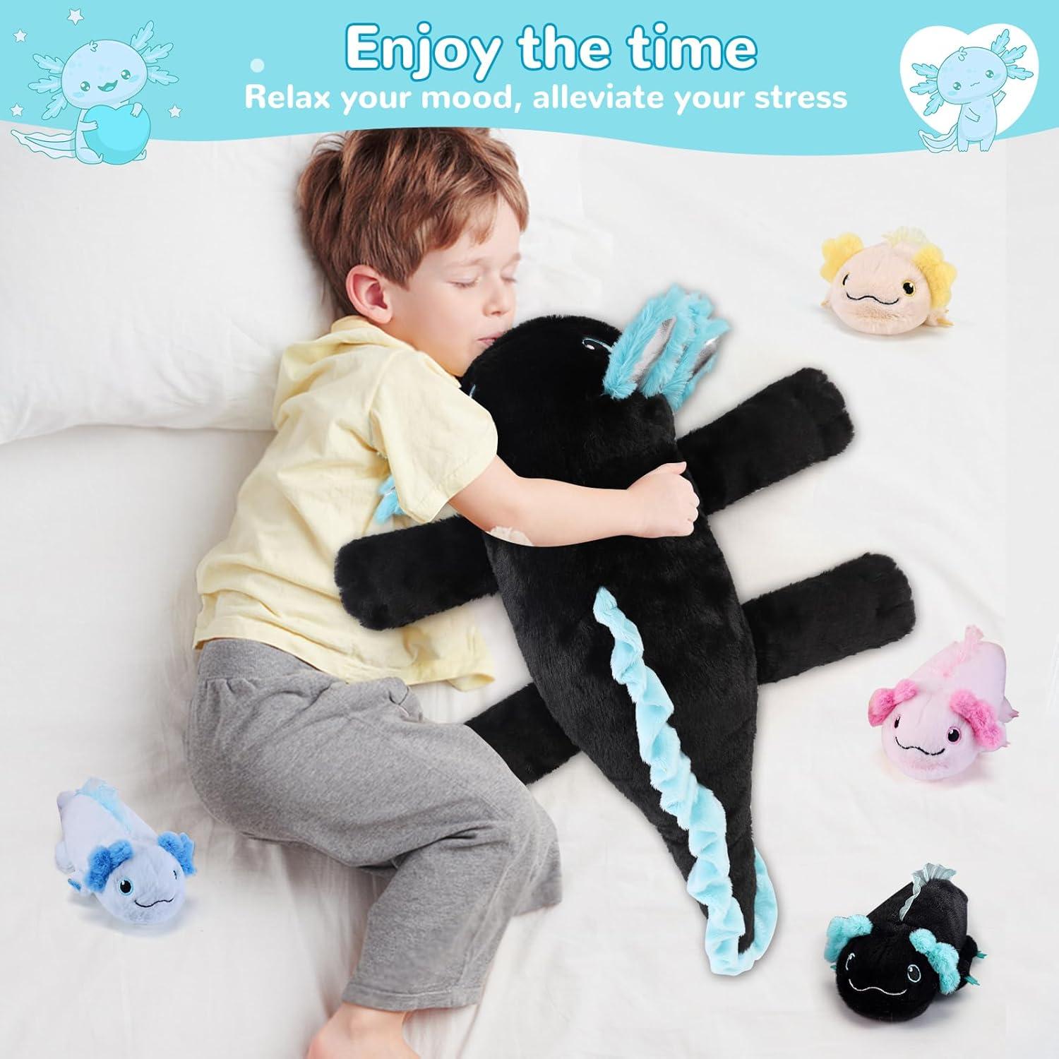 5 Piezas de Peluche Axolotl Mamá con Bebés - Juguete para Niños