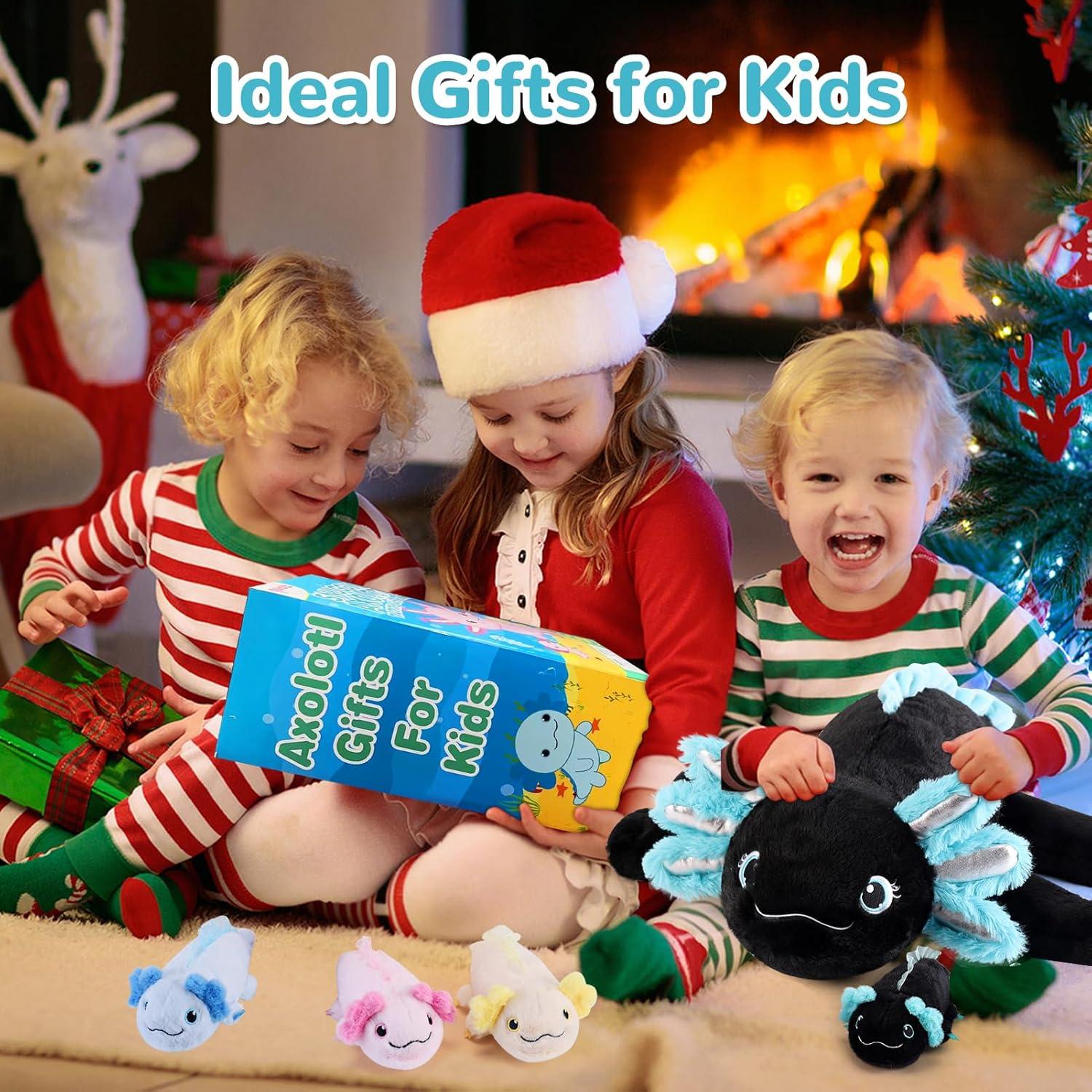 5 Piezas de Peluche Axolotl Mamá con Bebés - Juguete para Niños