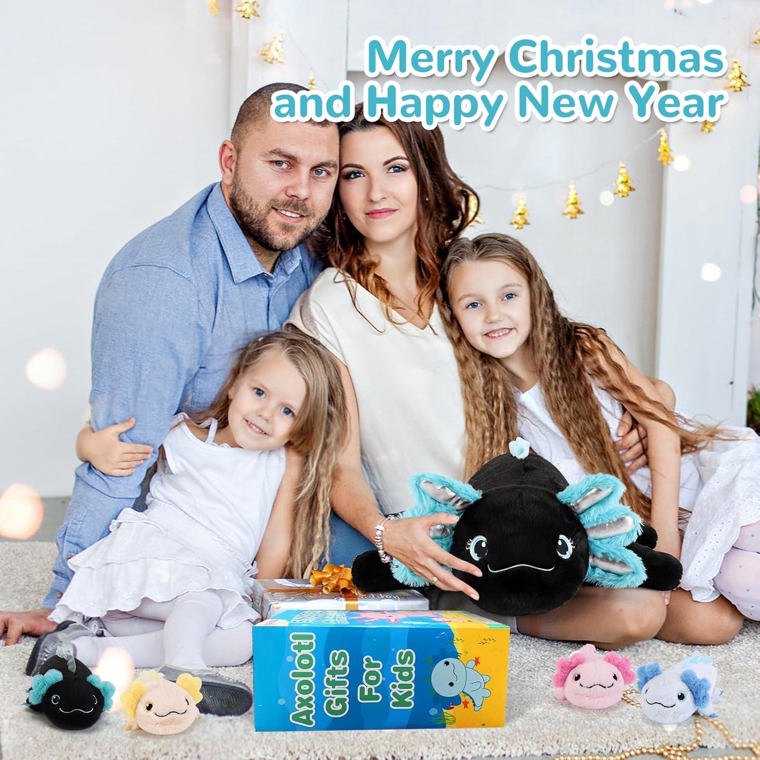 5 Piezas de Peluche Axolotl Mamá con Bebés - Juguete para Niños