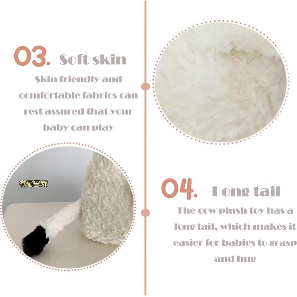 Juguete de Peluche de Vaca ZXMBEDDINGS 30 cm Suave Unisex