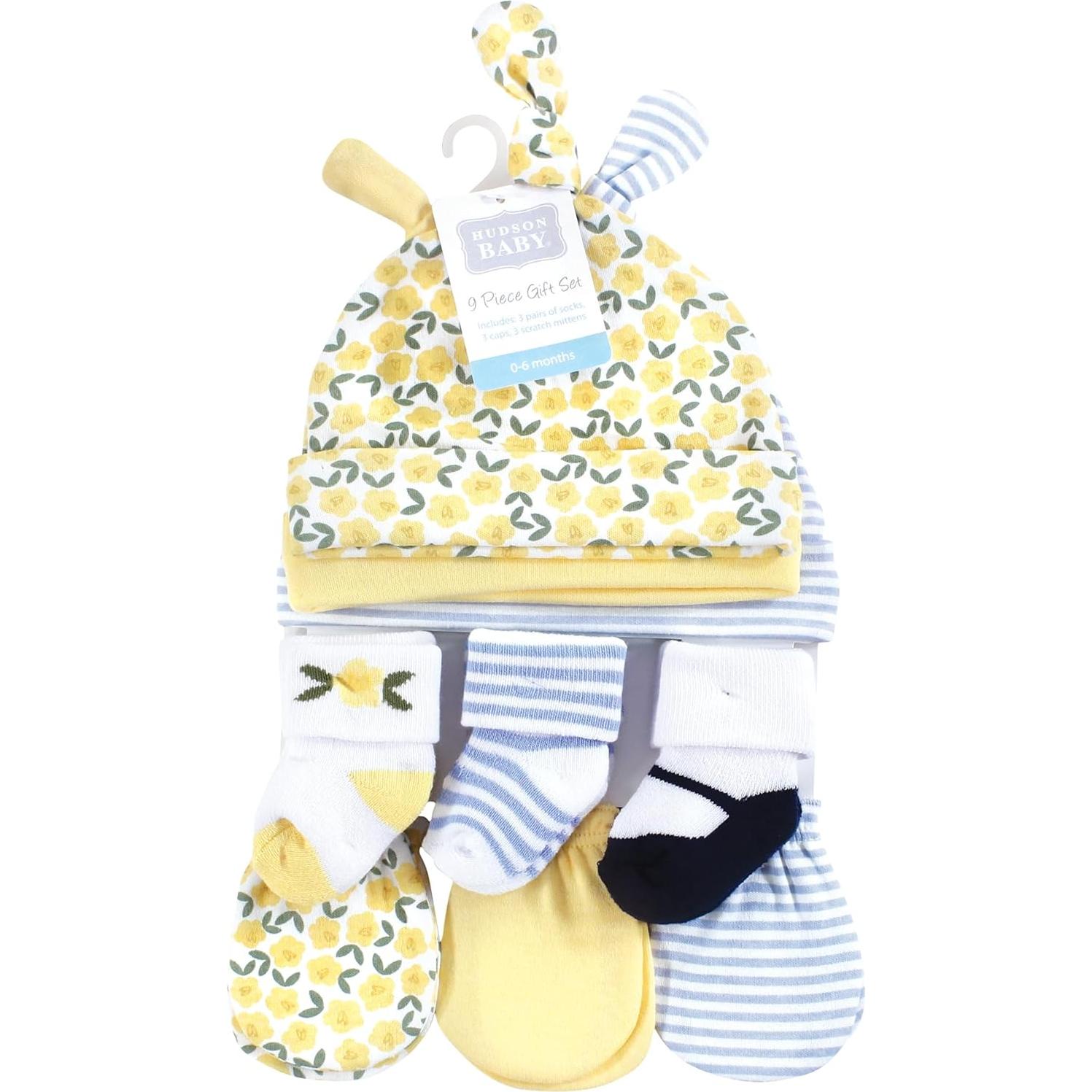 Conjunto de Gorras, Manoplas y Calcetines Hudson 0-6 Meses