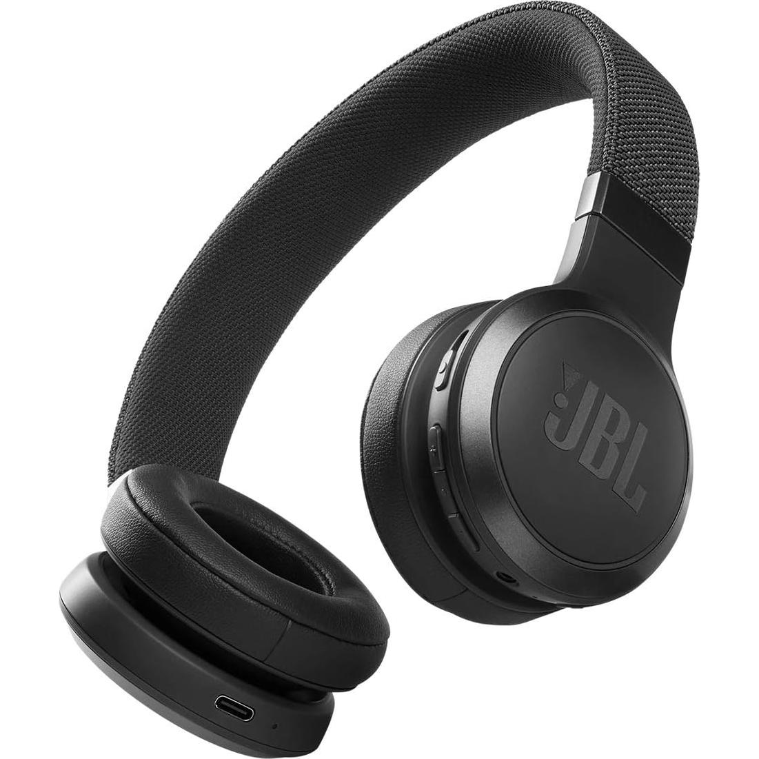 JBL Live 460NC - Wireless On-Ear Noise Cancelling Headphones with Long Battery Life and Voice Assistant Control - Black & Flip 6 - Portable Bluetooth Speaker
