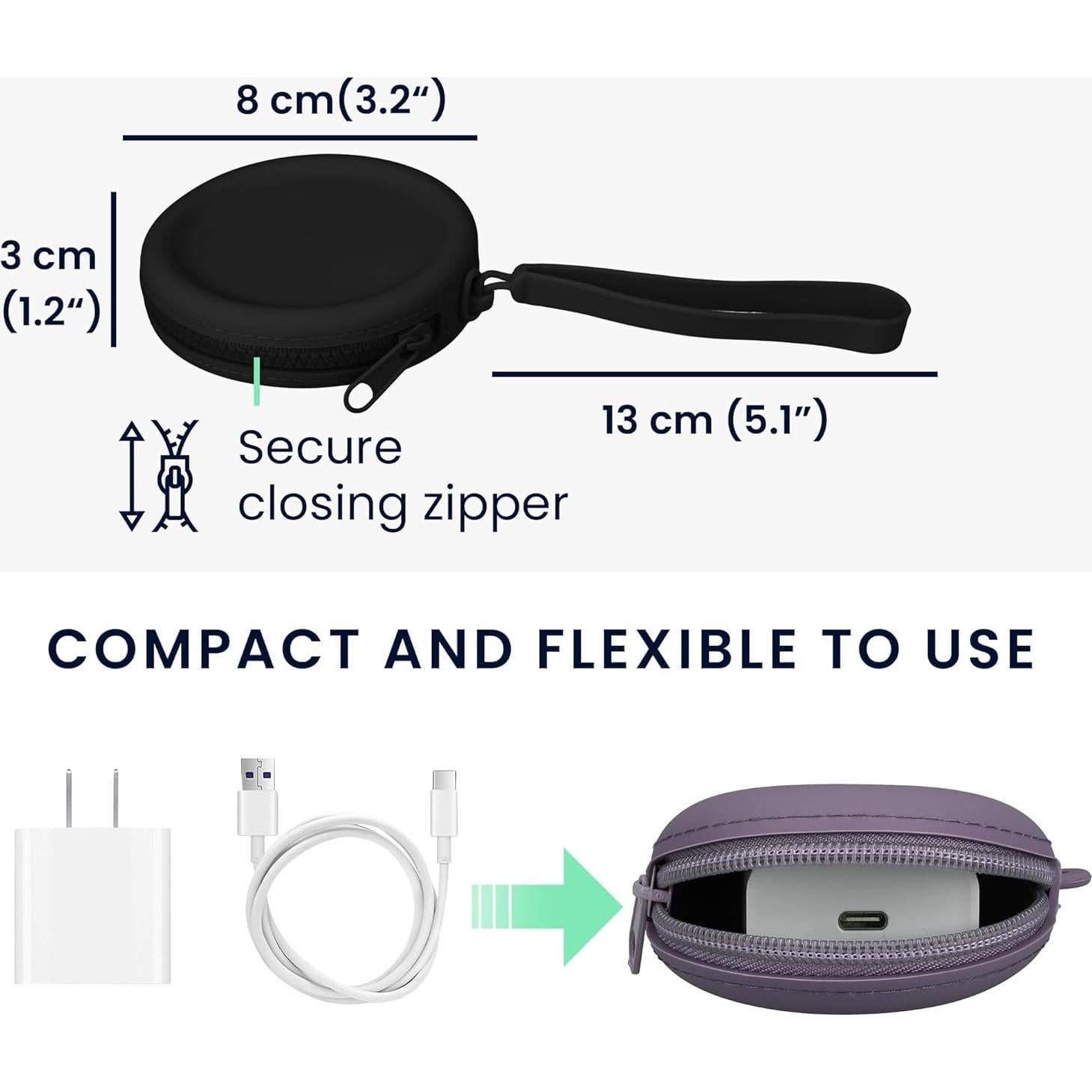 Funda de Silicona para Auriculares In-Ear kwmobile - Negro