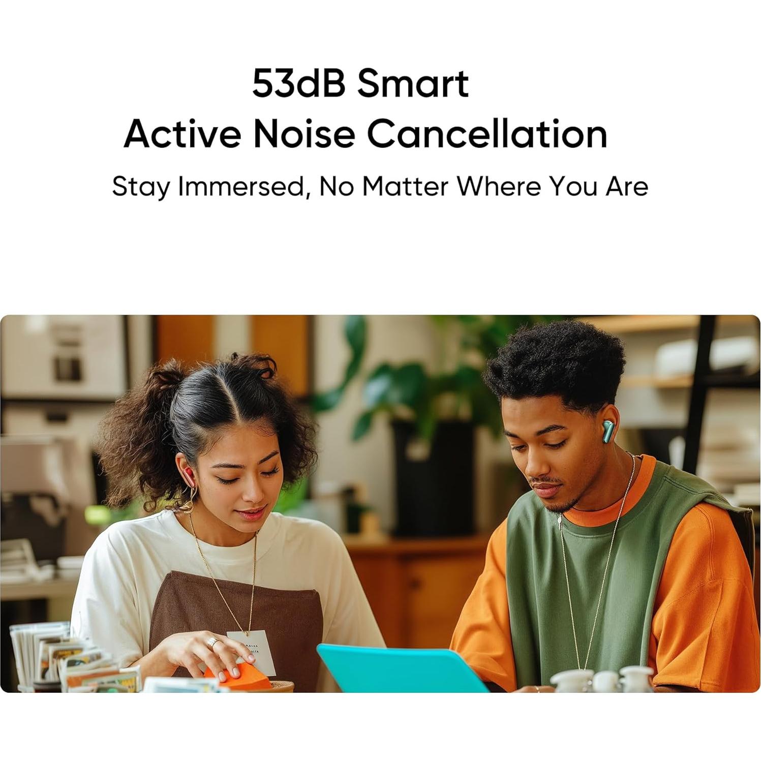 Auriculares In-ear realme Buds Air 7 Pro Beige, 48h Reproducción