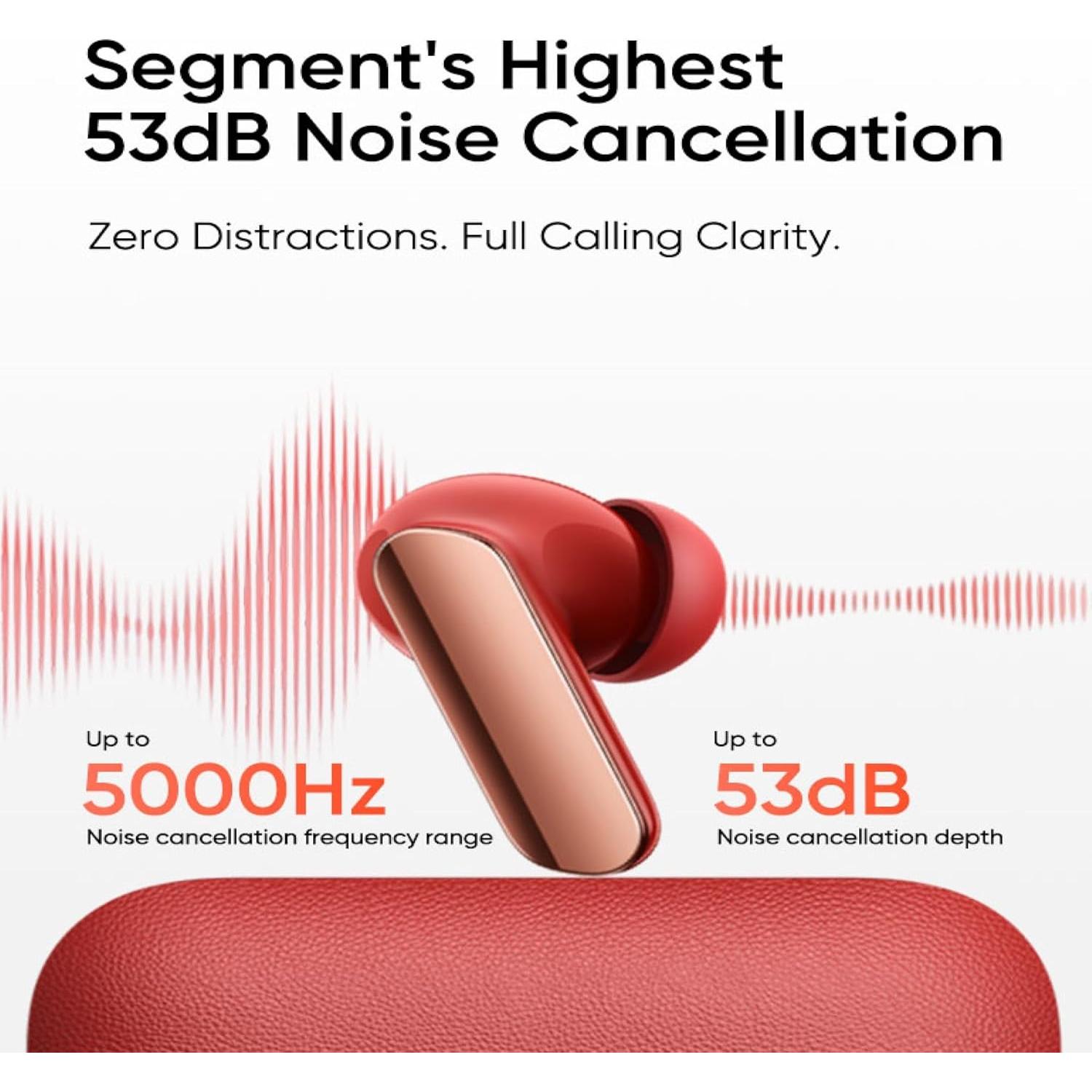 Auriculares In-ear realme Buds Air 7 Pro Beige, 48h Reproducción