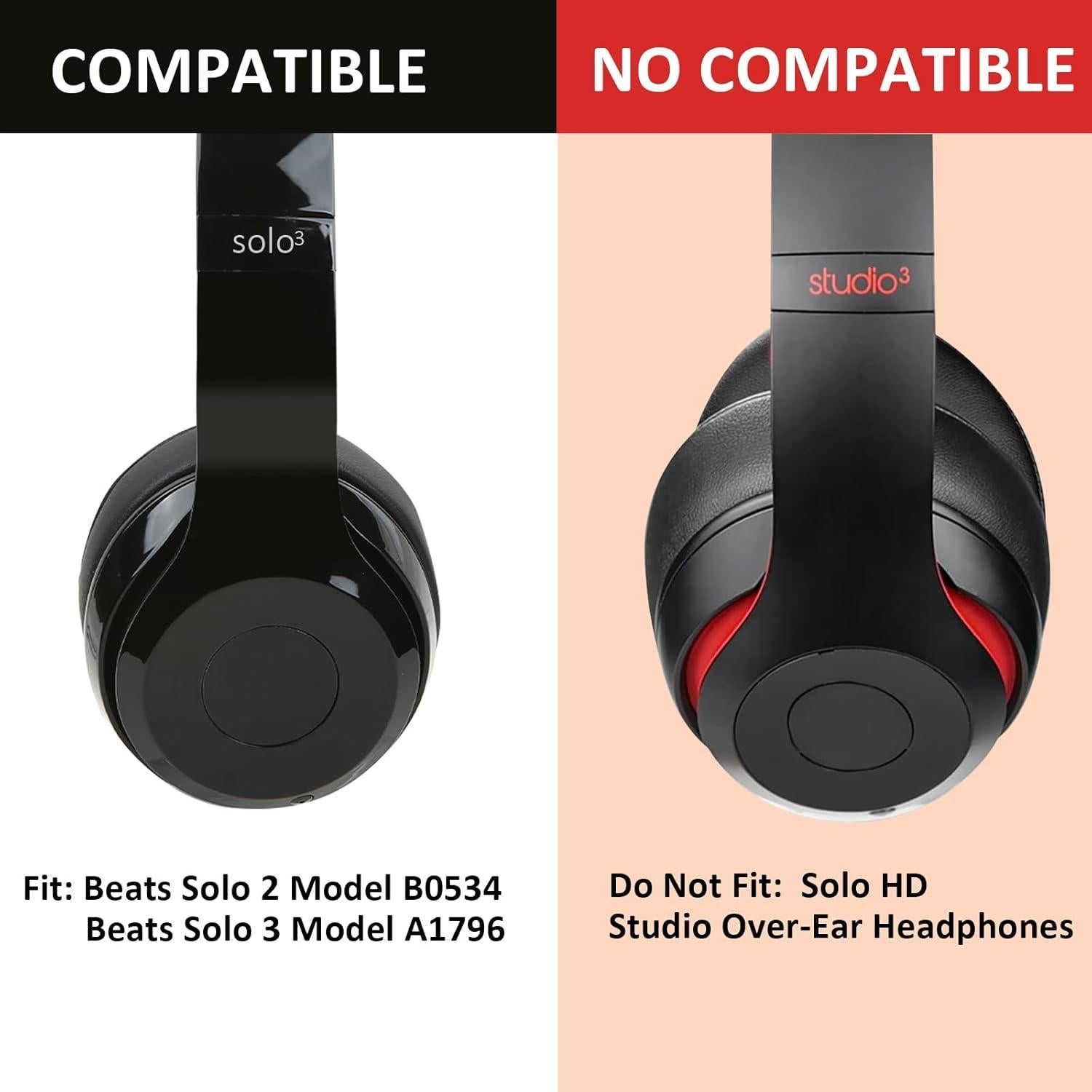 Almohadillas de Reemplazo Earrock para Auriculares Beats Solo 2/3