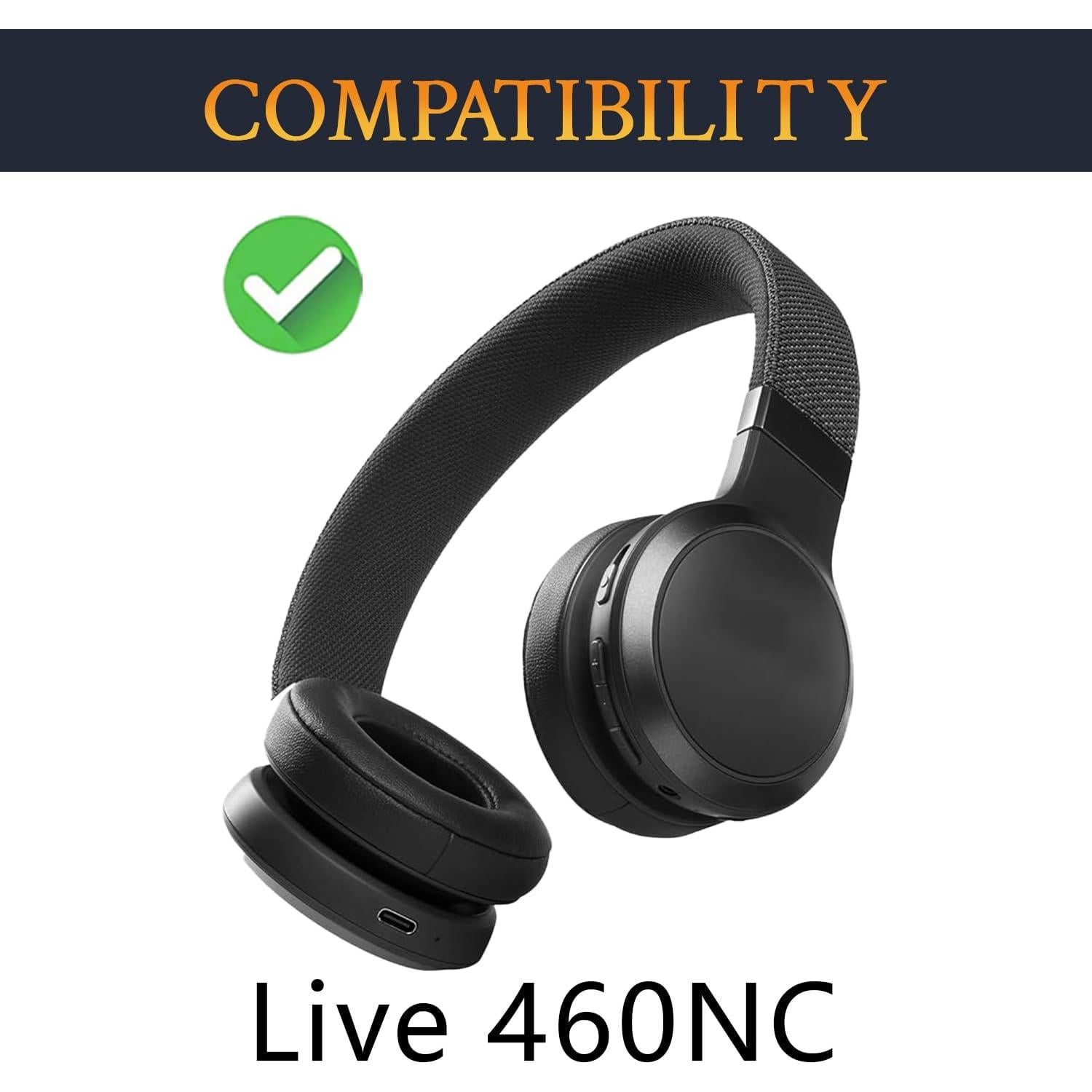 Almohadillas de Repuesto SOULWIT para Auriculares JBL Live 460NC - Negro