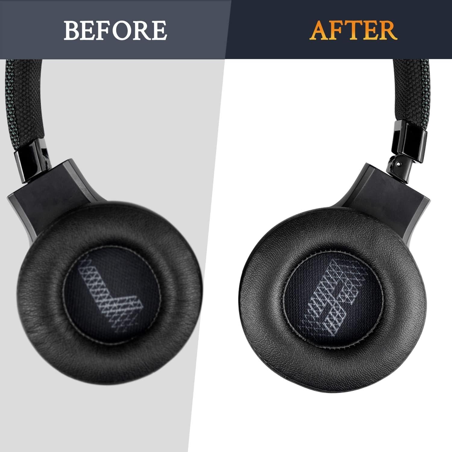 Almohadillas de Repuesto SOULWIT para Auriculares JBL Live 460NC - Negro