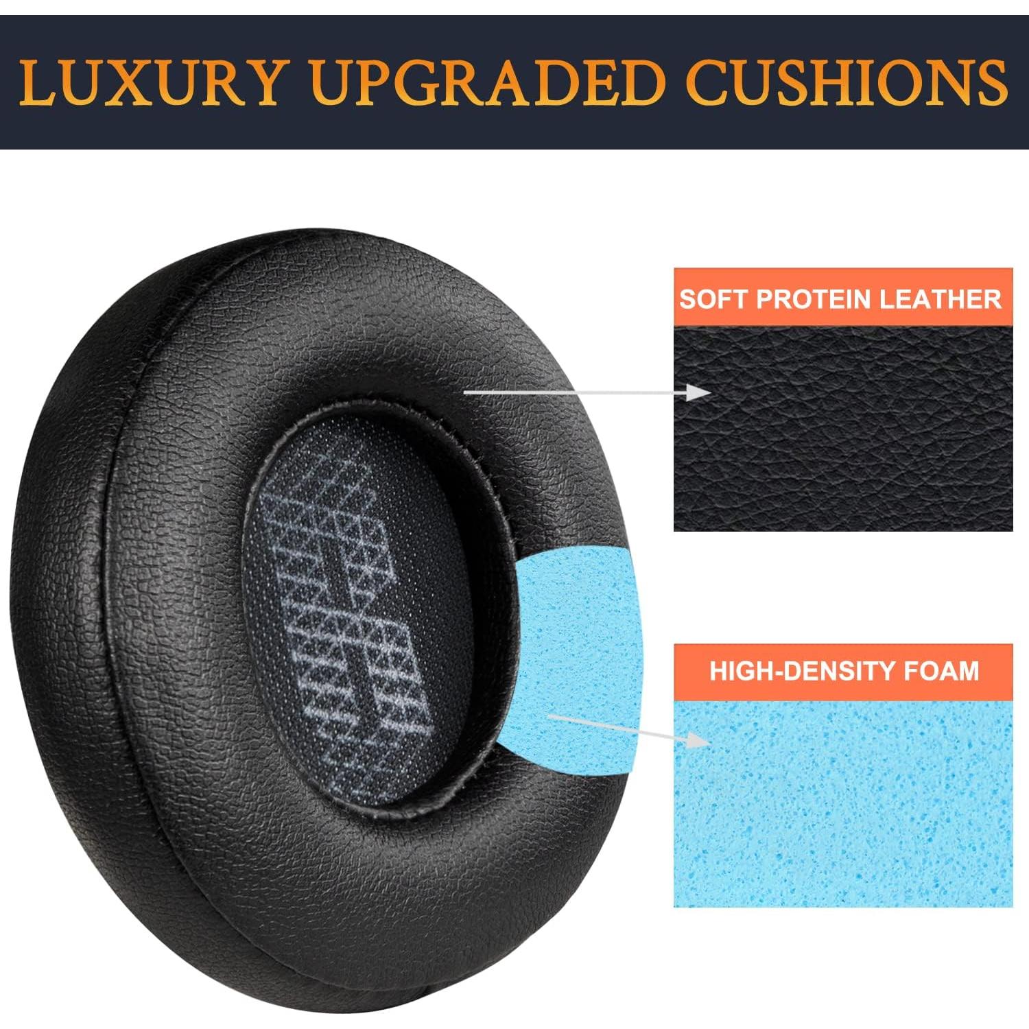 Almohadillas de Repuesto SOULWIT para Auriculares JBL Live 460NC - Negro