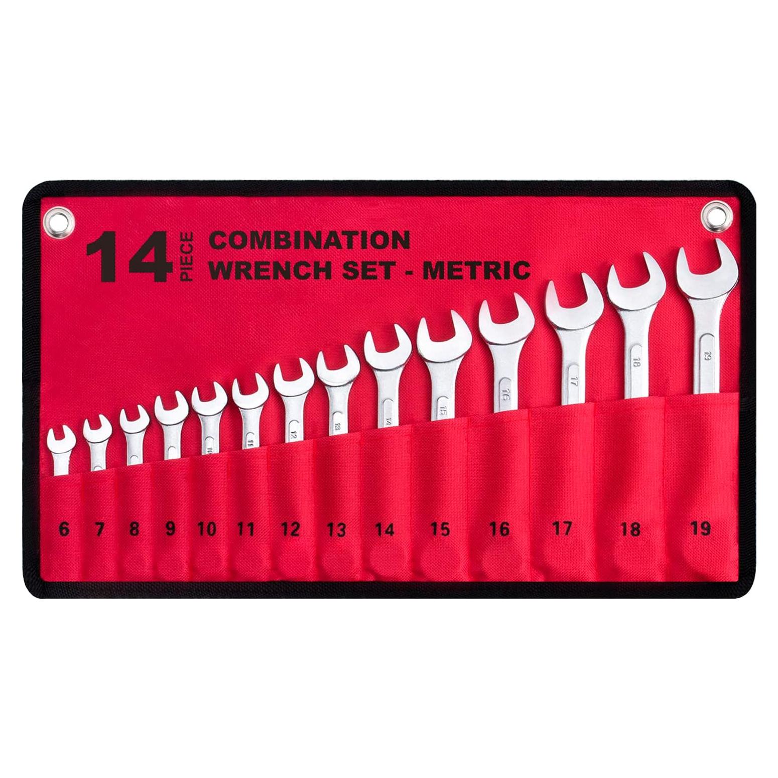 Juego de Llaves de Combinación EFFICERE 14 Piezas 6mm-19mm