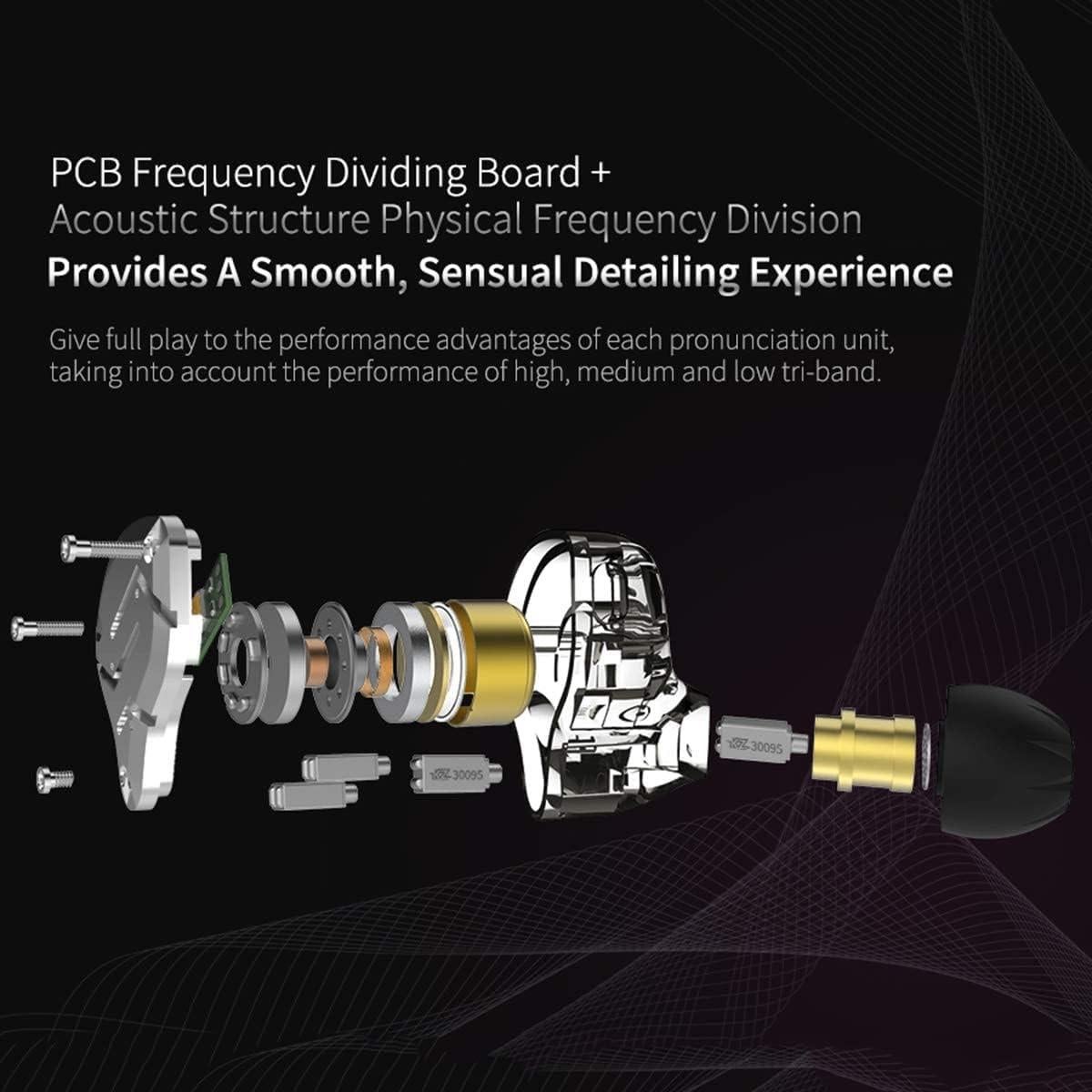 Auriculares KZ ZS10 Pro In-Ear con Cable 4BA+1DD Negro con Mic