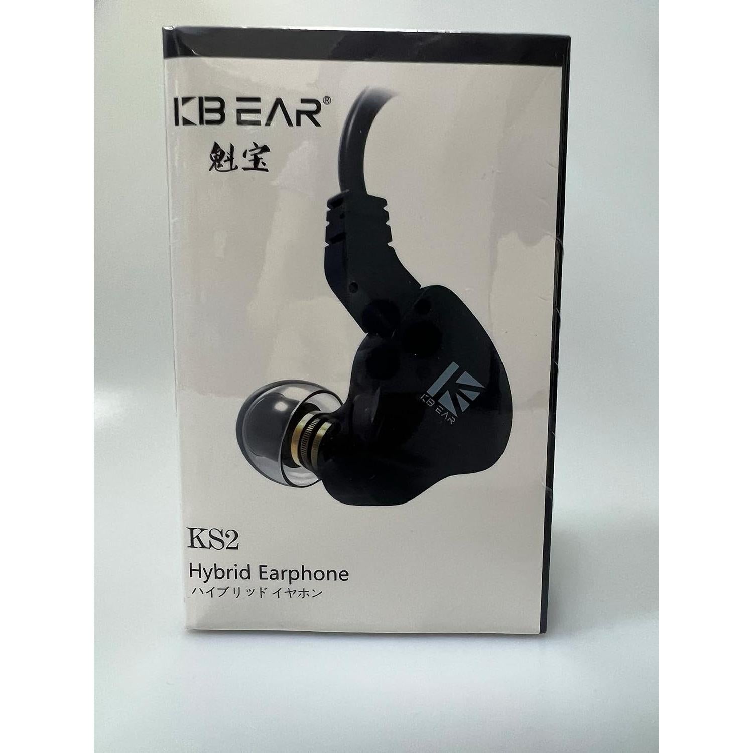 Auriculares KBEAR KS2 IEM HiFi 1BA 1DD con cable desmontable
