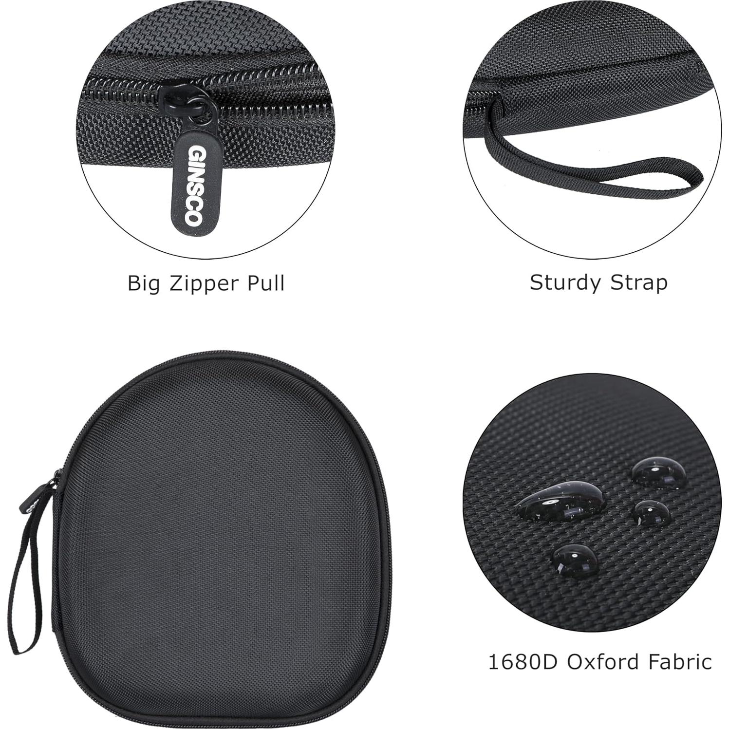 Estuche Duro Ginsco para Auriculares Inalámbricos Negro