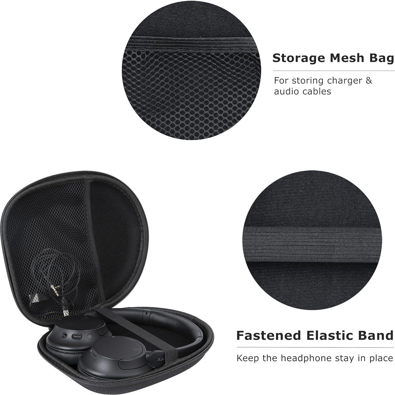 Estuche Duro Ginsco para Auriculares Inalámbricos Negro