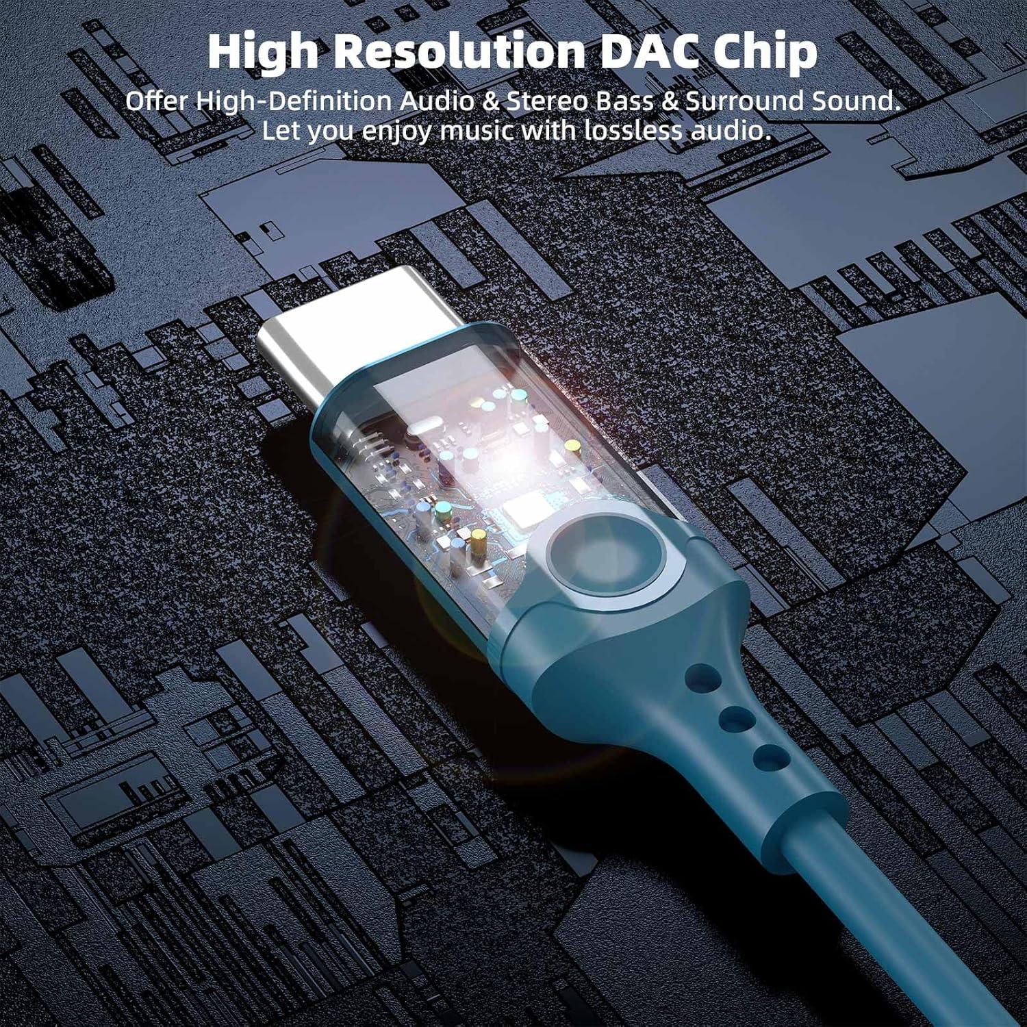 Auriculares In-Ear USB C COOYA HiFi con Micrófono - Azul Lago