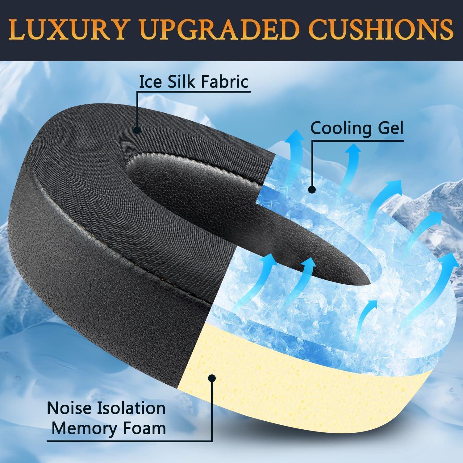 Almohadillas de Gel Refrigerante SOULWIT para Auriculares Beats Studio Pro - Negro