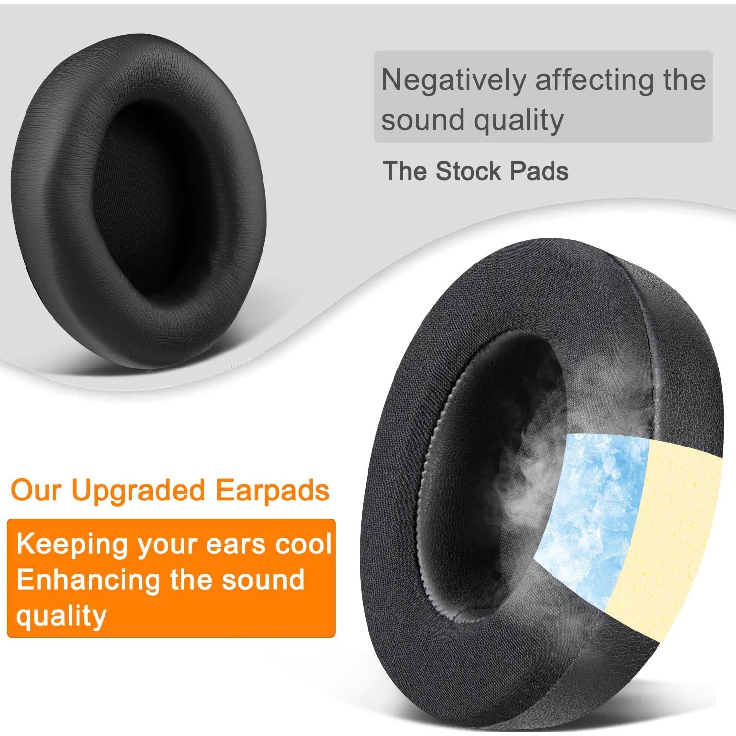 Almohadillas de Gel Refrigerante SOULWIT para Auriculares Beats Studio Pro - Negro