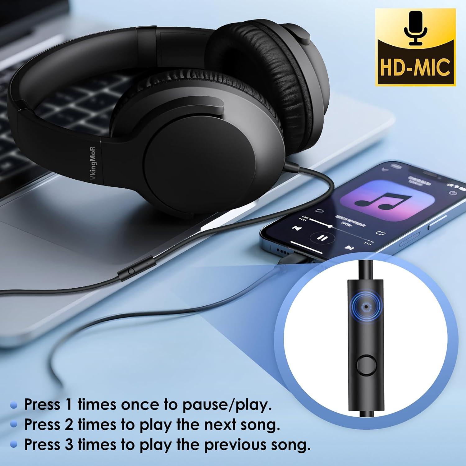 Auriculares USB-C VkingMoR VK-126AB-US Plegables Negros