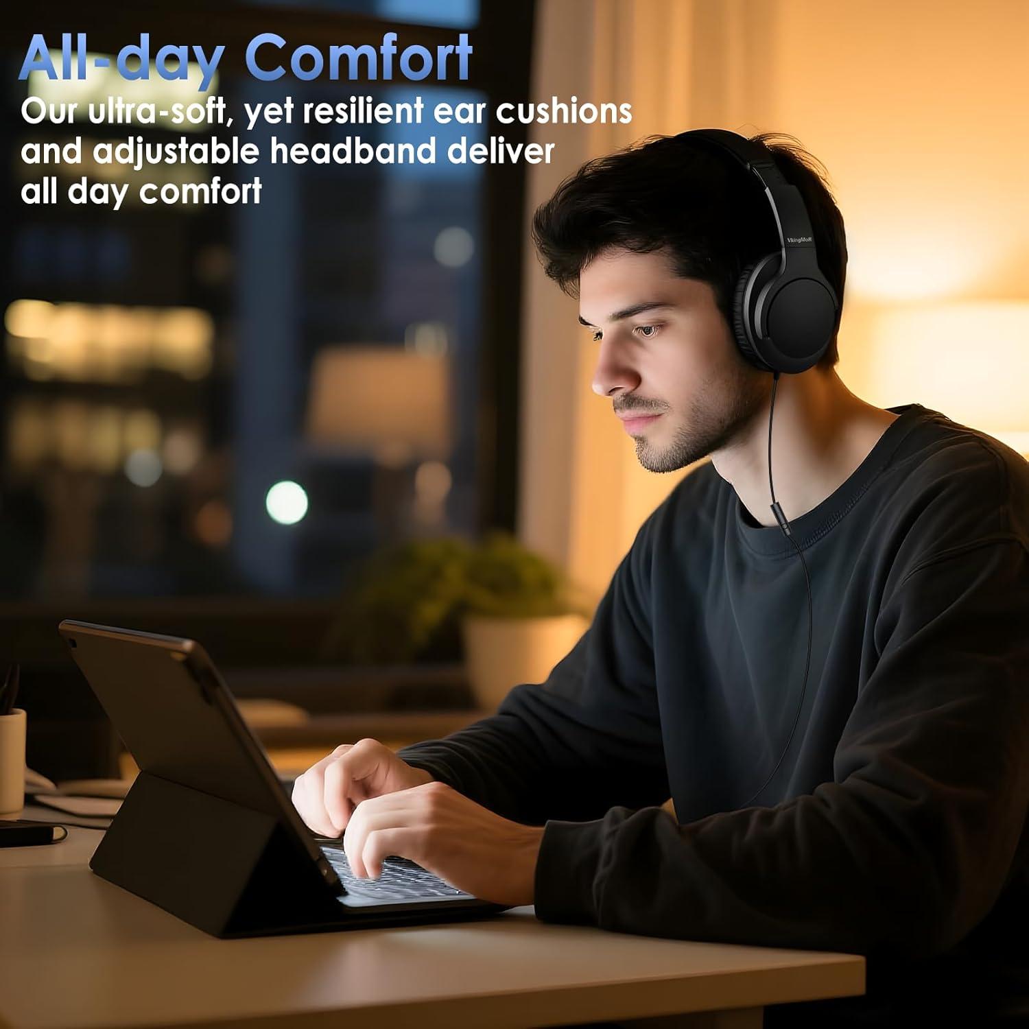 Auriculares USB-C VkingMoR VK-126AB-US Plegables Negros