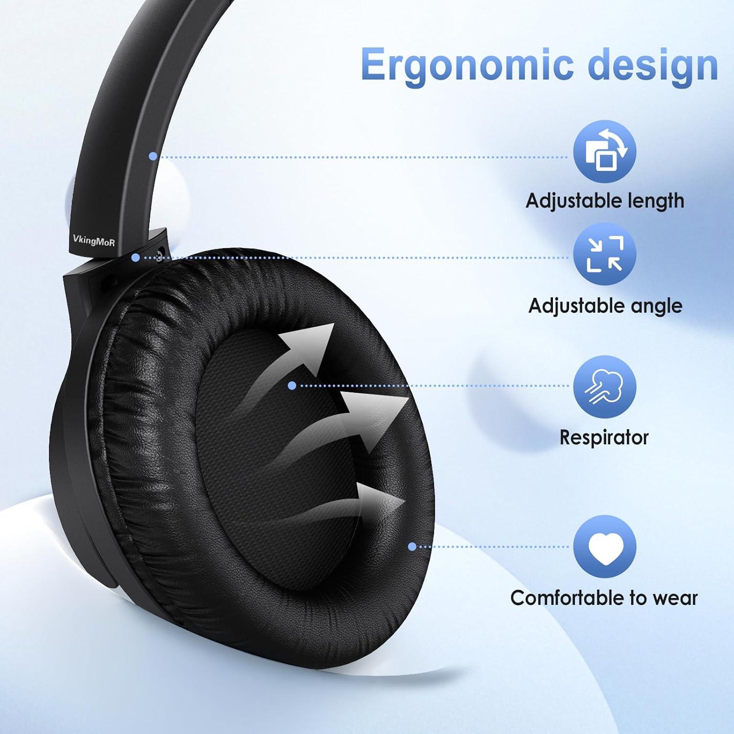 Auriculares USB-C VkingMoR VK-126AB-US Plegables Negros