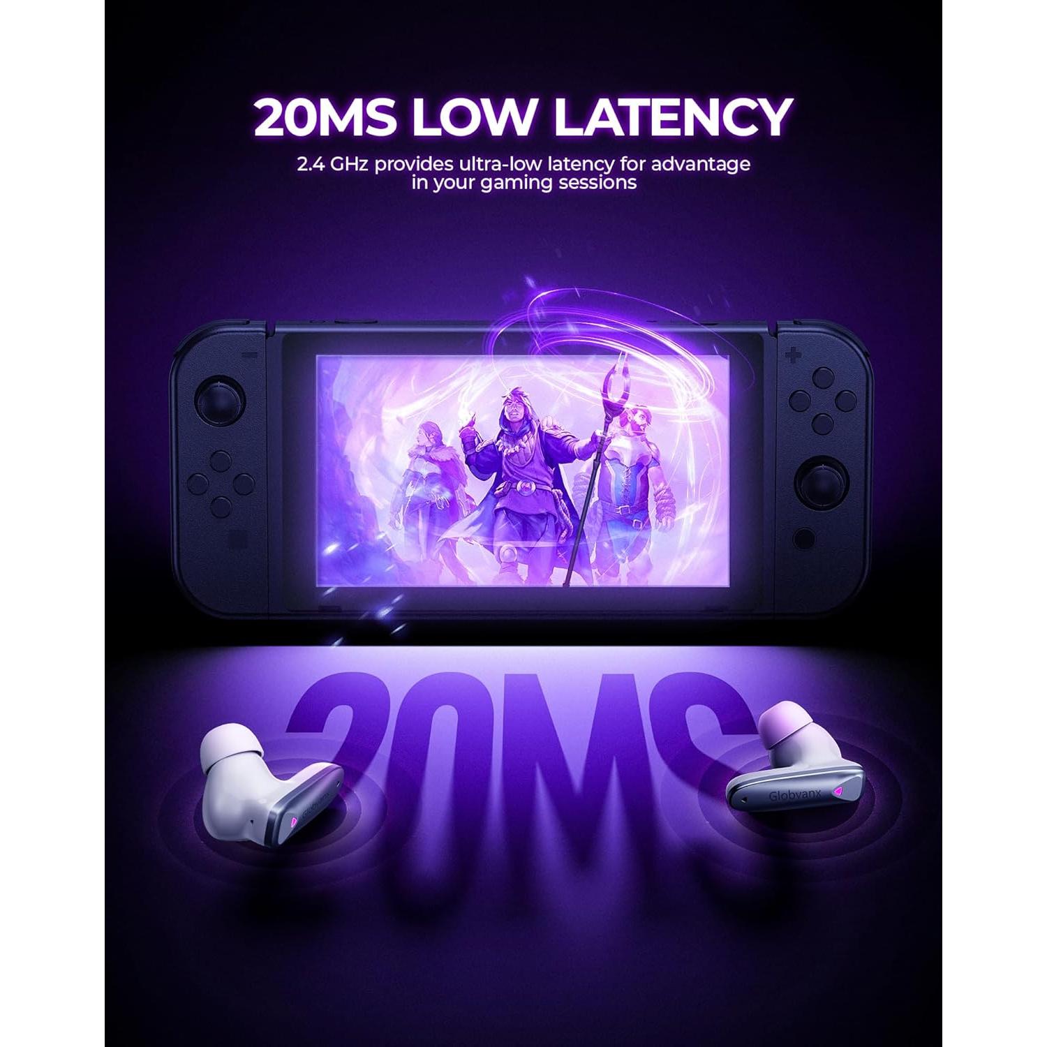 Auriculares Inalámbricos Globvanx V2 para Juegos - Bluetooth 5.4