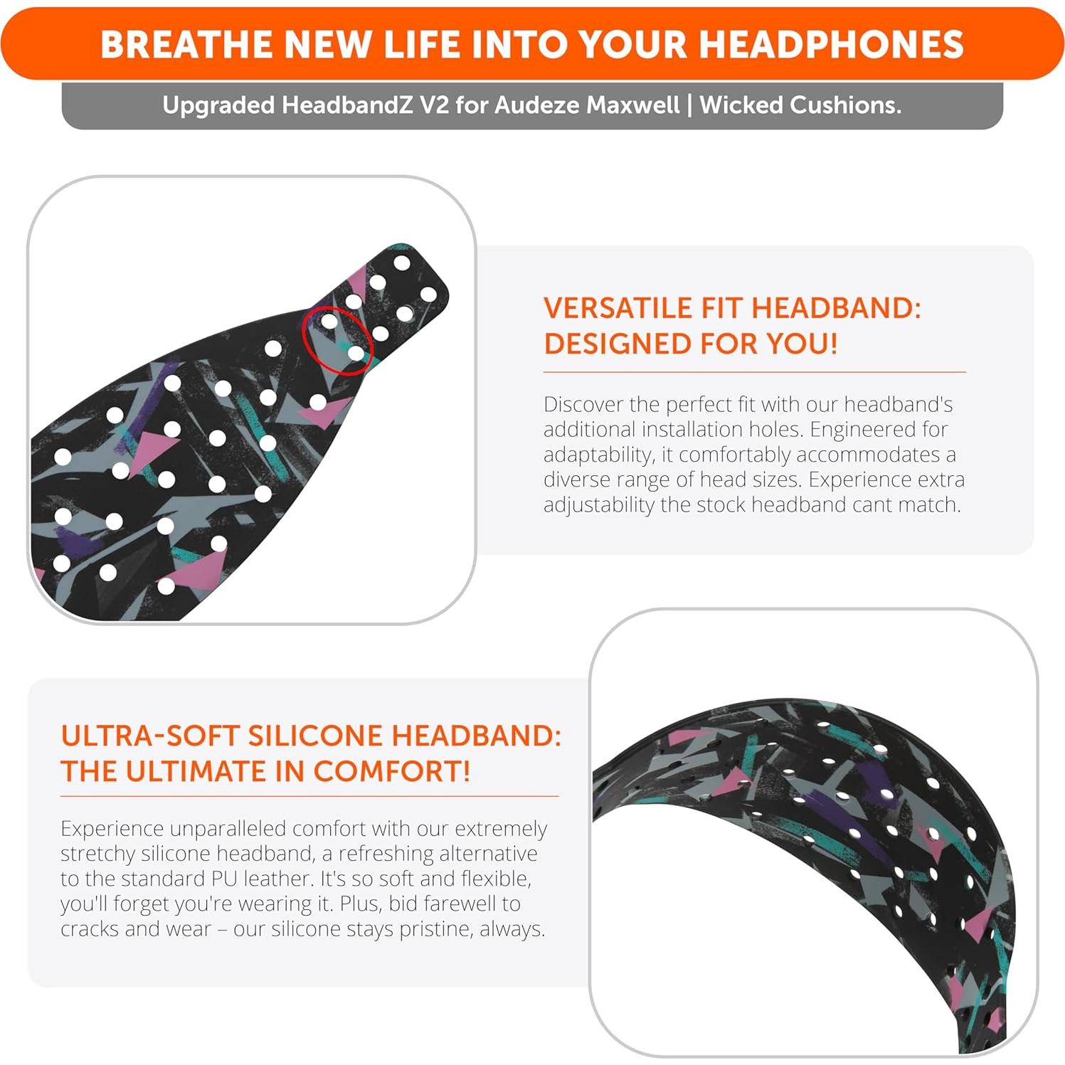 Diadema WC HeadbandZ Maxwell V2 - Silicona Ancha para Audeze