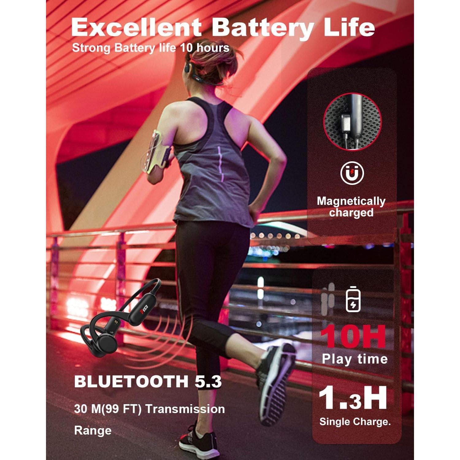 Auriculares de Conducción Ósea FEICO 32GB MP3 Impermeables IP68