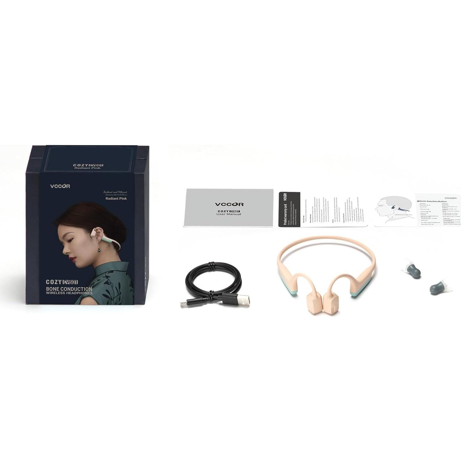 Auriculares Deportivos Bluetooth VCCOR COZY CY601 Conducción Ósea IP67